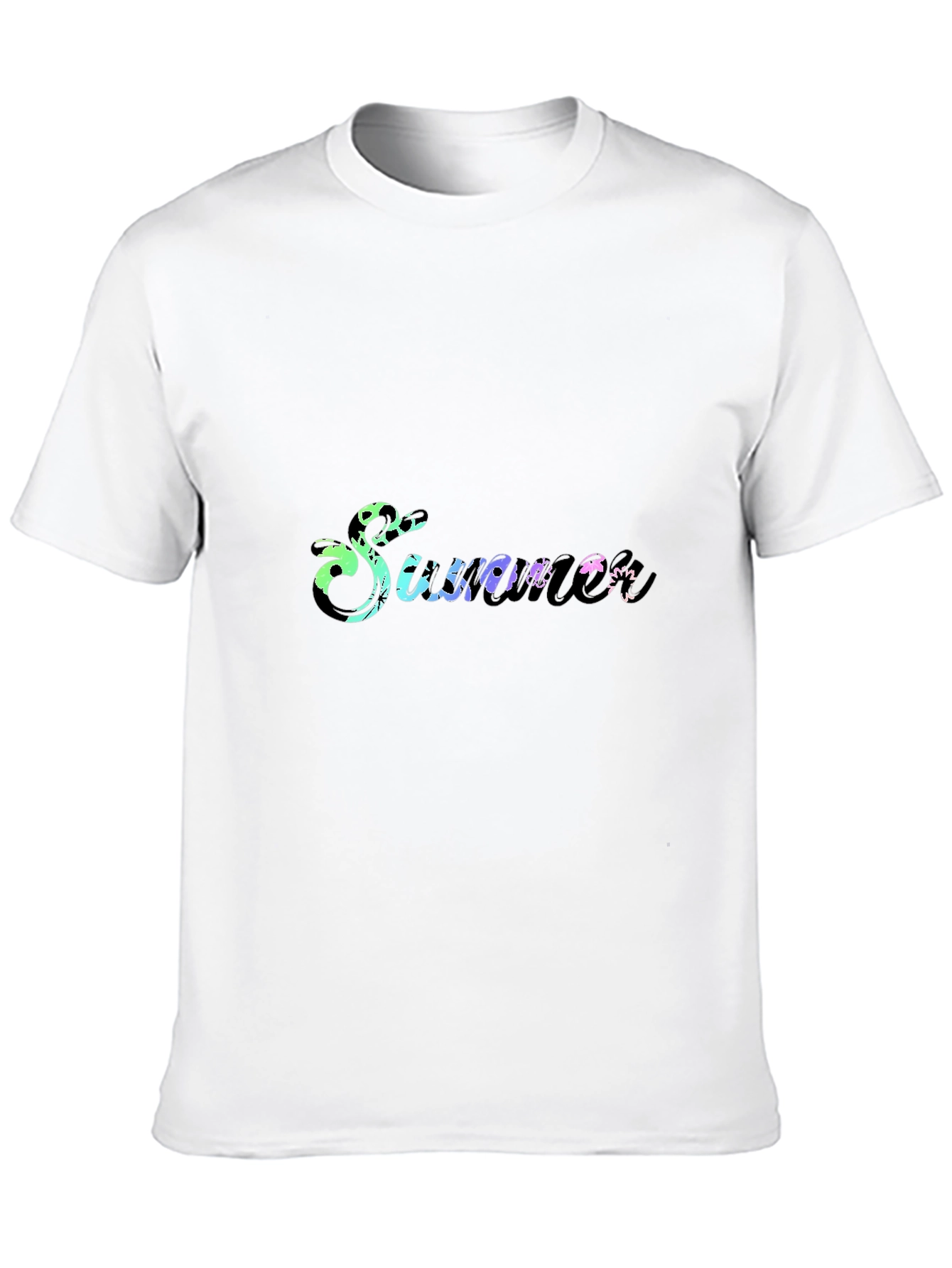 Summer Gradient Graphic Black T-Shirt