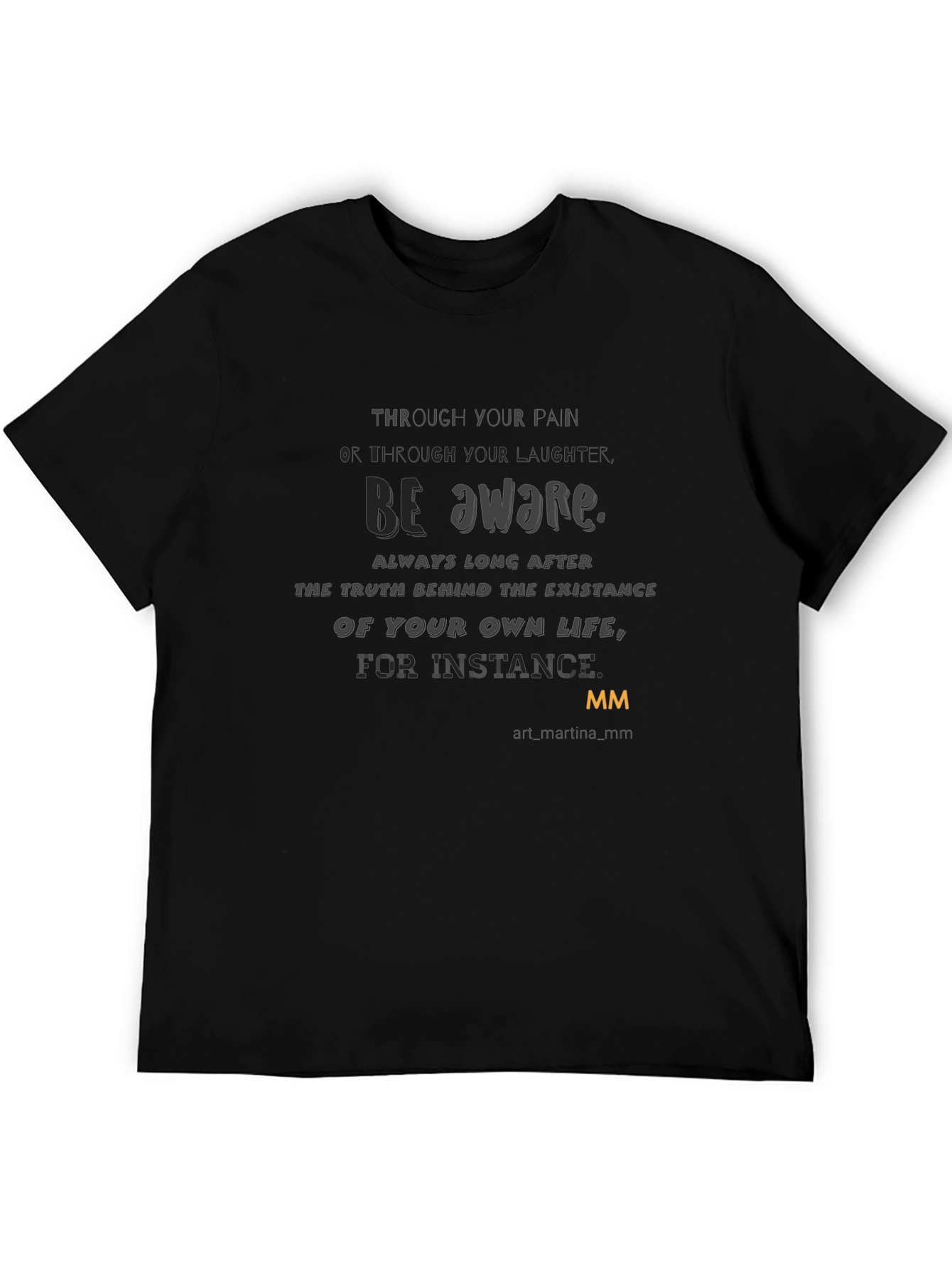 Be Aware Graphic Print T-Shirt