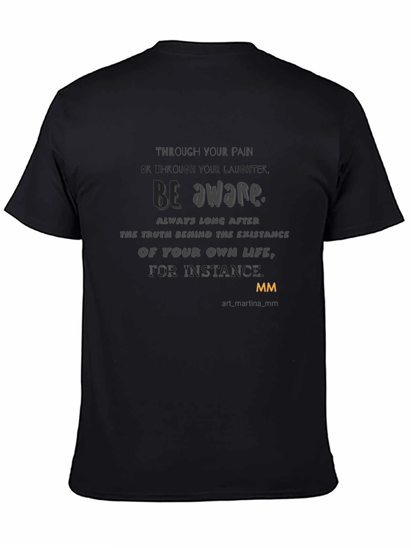 Be Aware Graphic Print T-Shirt