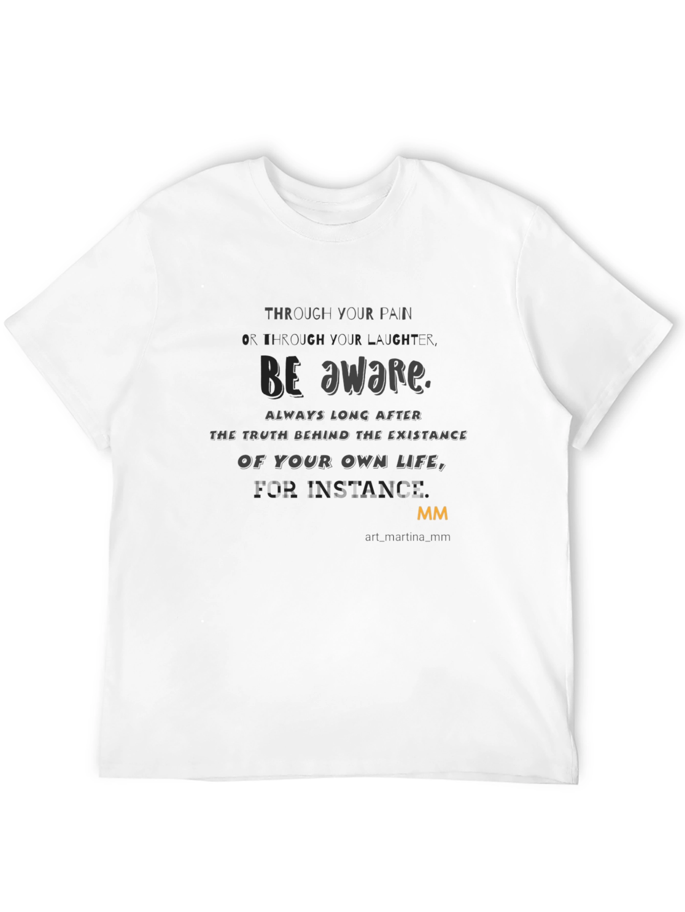 Be Aware Graphic Print T-Shirt