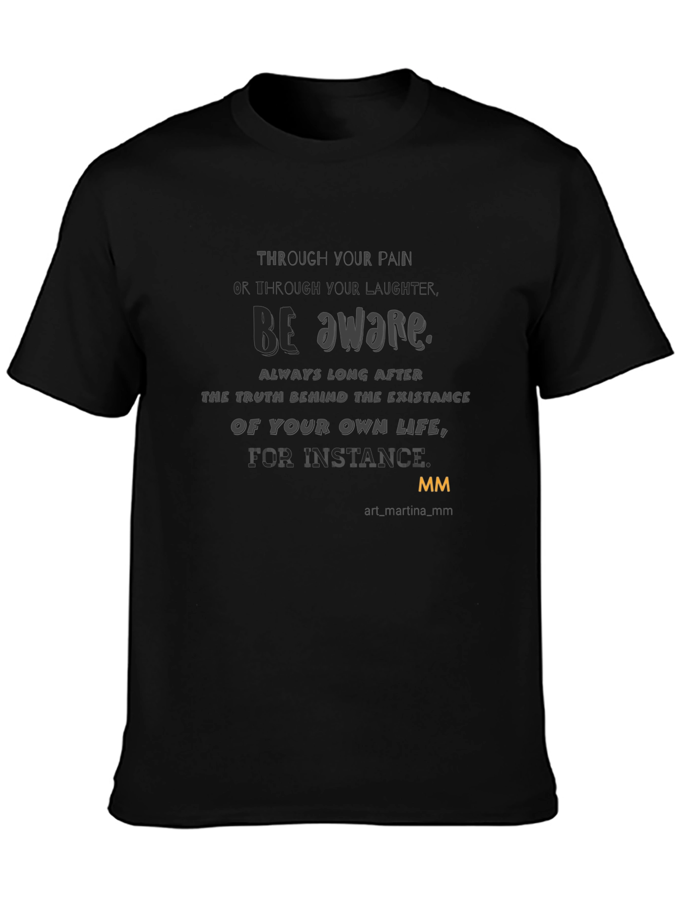 Be Aware Graphic Print T-Shirt