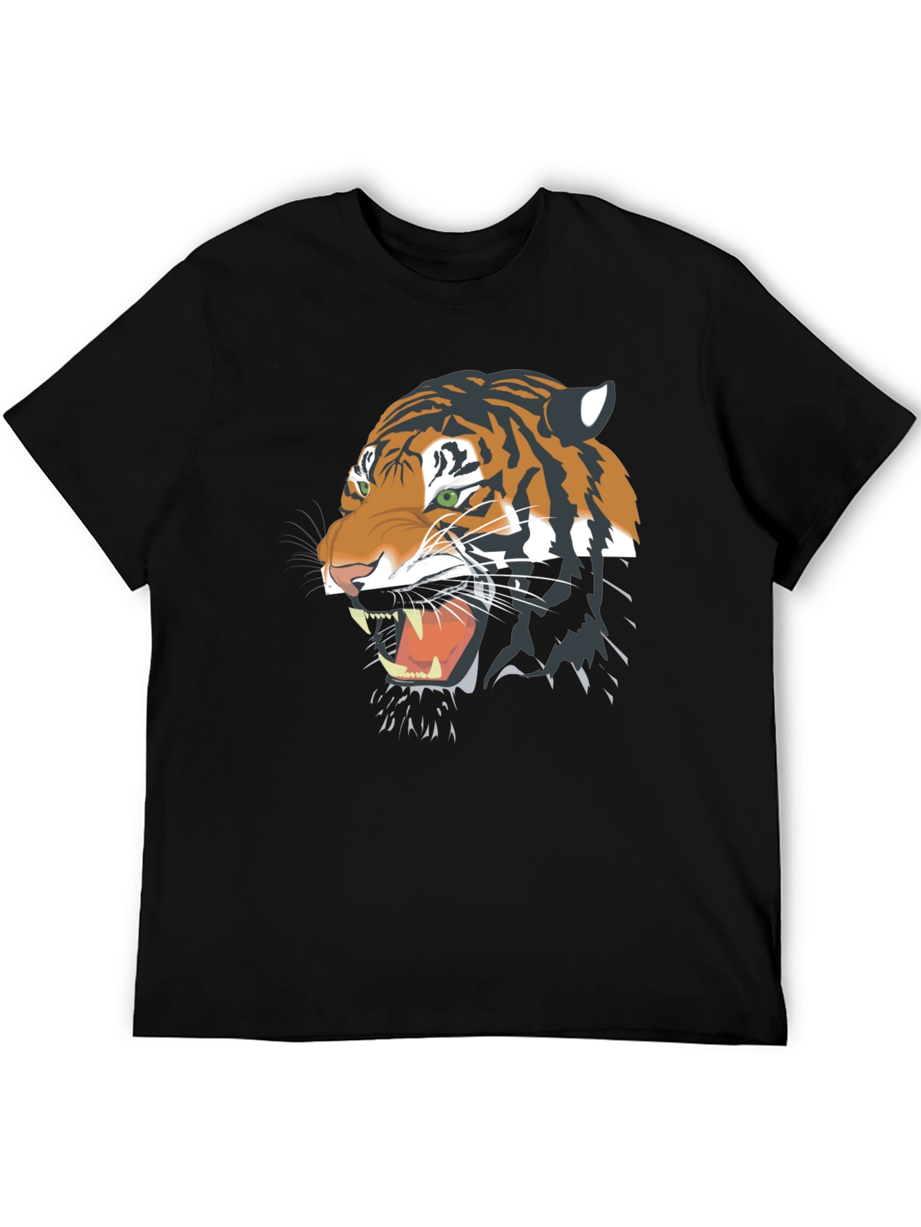 Roaring Tiger Graphic Black T-Shirt