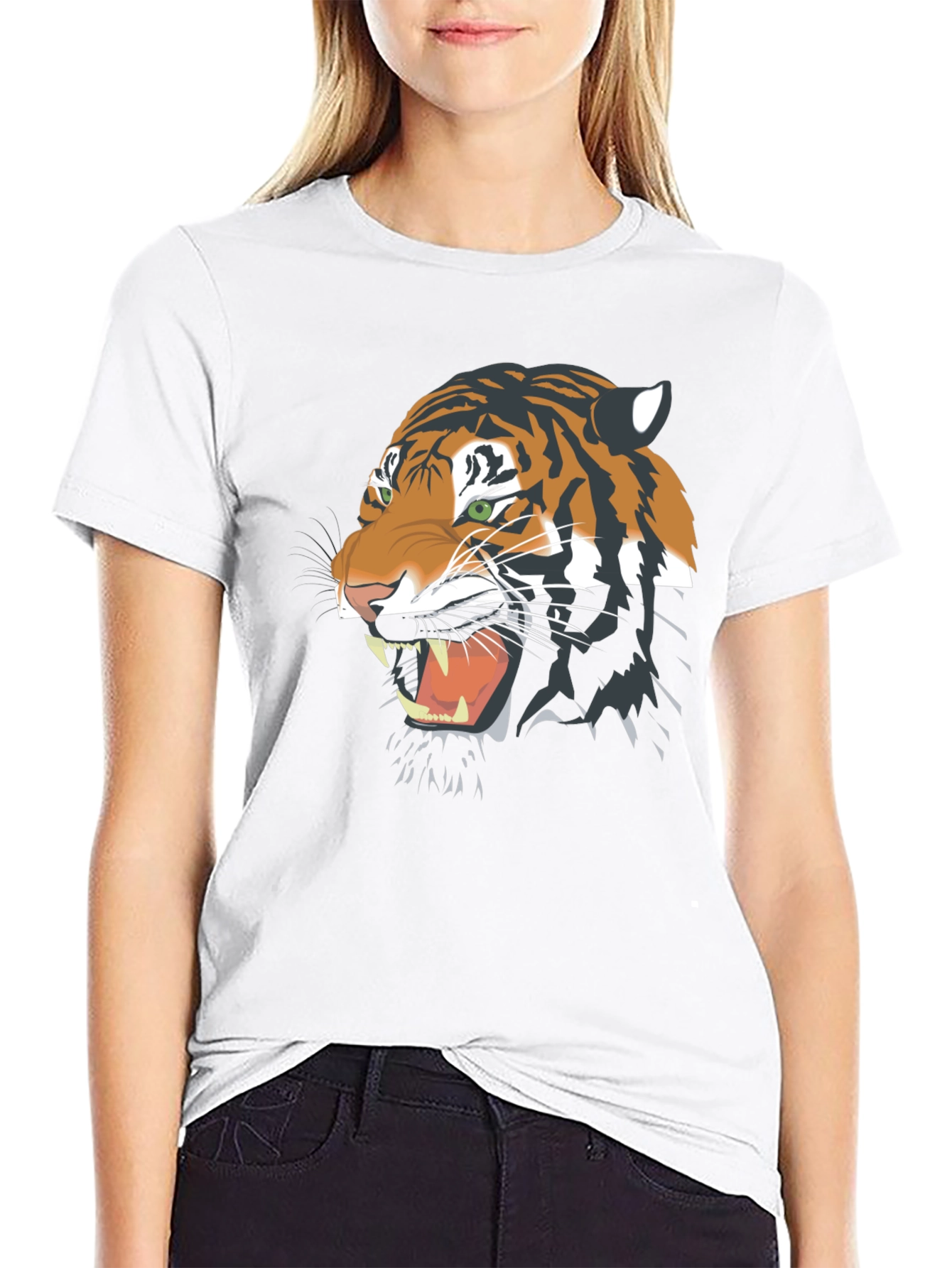 Roaring Tiger Graphic Black T-Shirt