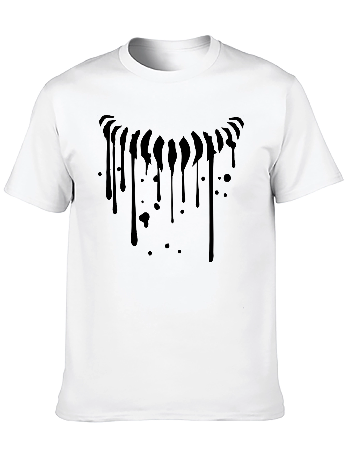 Black Drip Graphic Tee - Modern Style