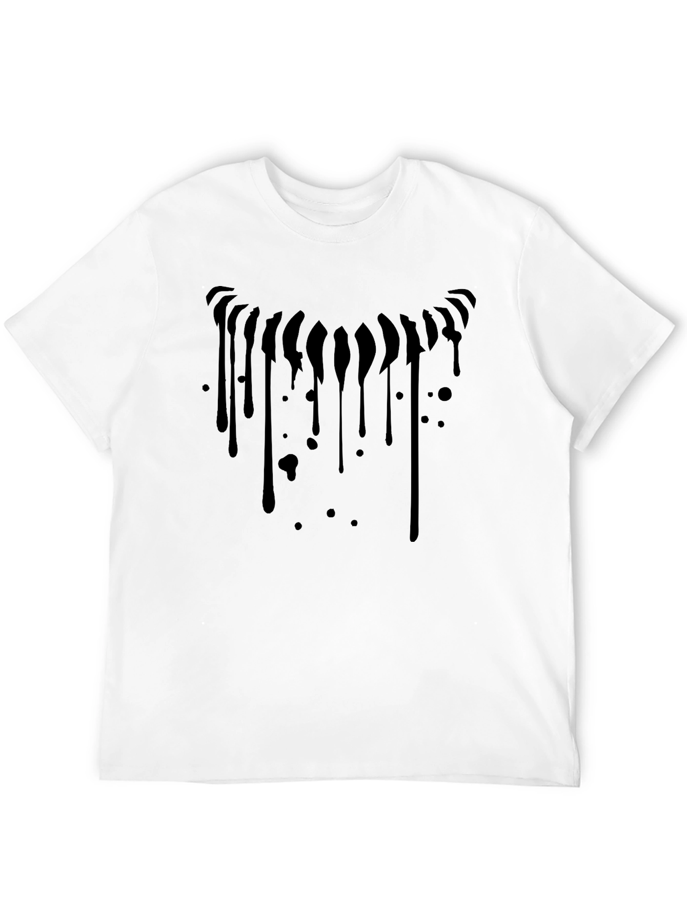 Black Drip Graphic Tee - Modern Style