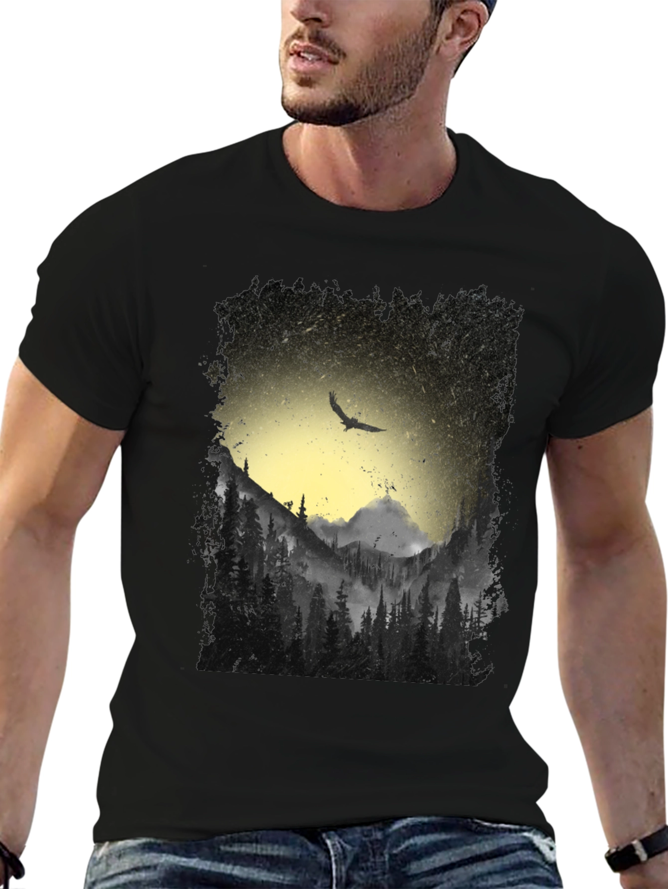 Nature Eagle Black T-Shirt