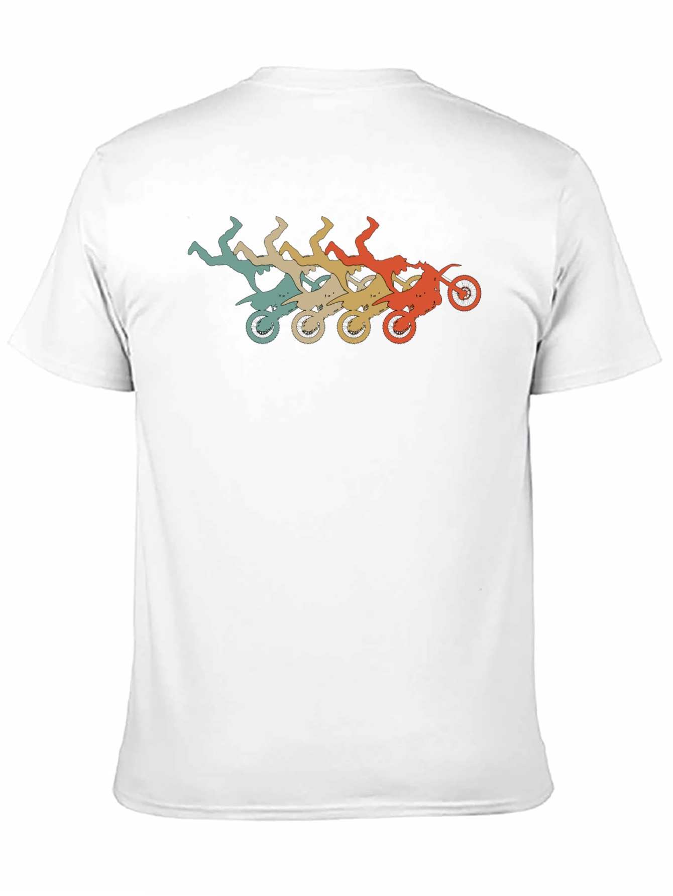Retro Motocross Stunt Black T-Shirt