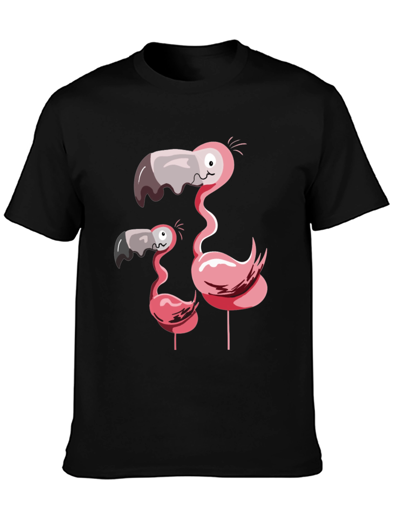 Funny Flamingo Family Graphic T-Shirt