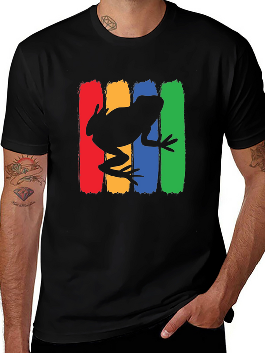 Retro Frog Graphic Tee - Mens Black T-Shirt