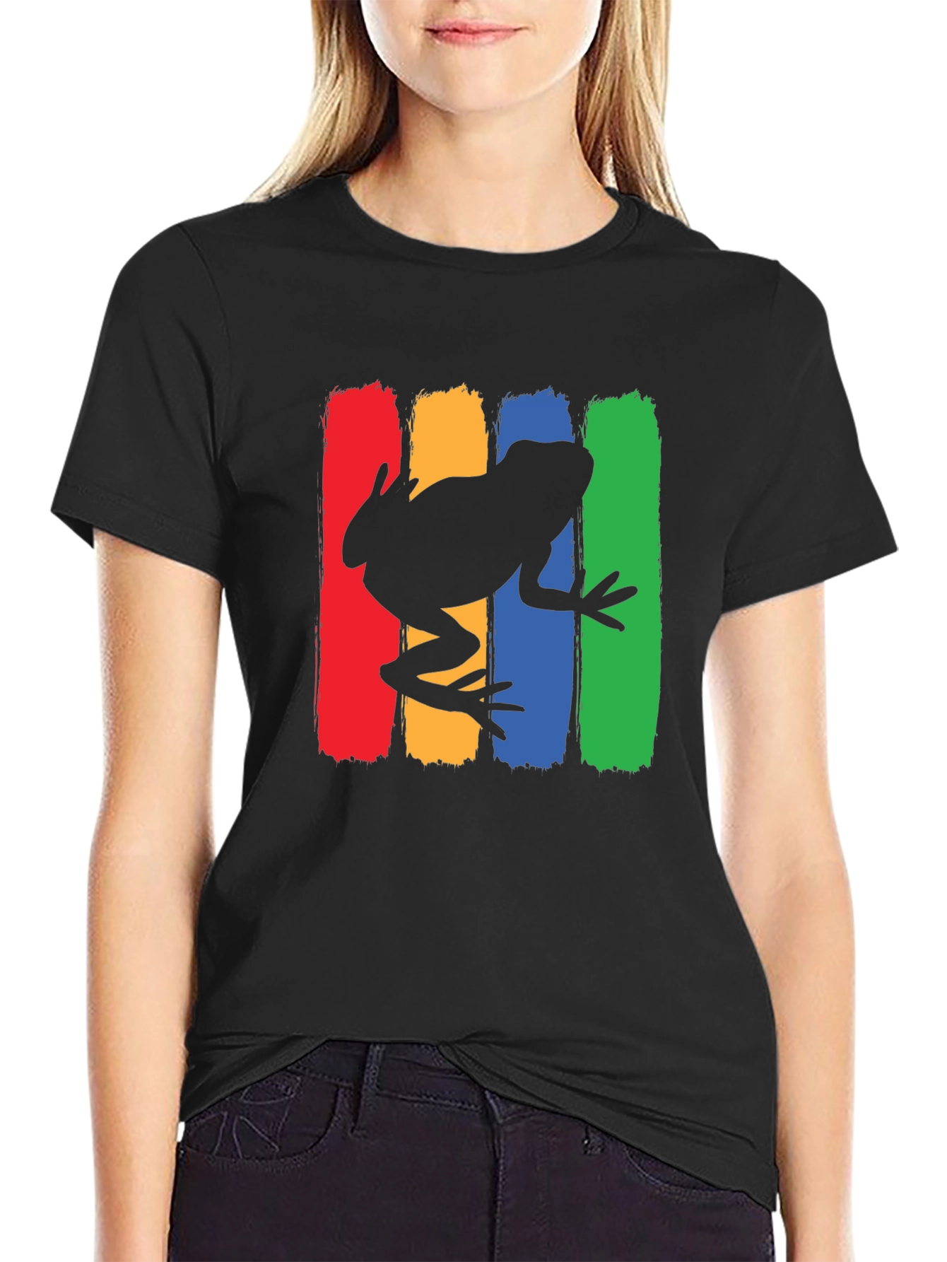 Retro Frog Graphic Tee - Mens Black T-Shirt