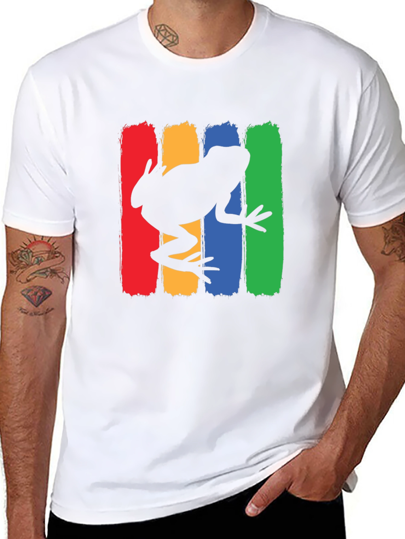 Retro Frog Graphic Tee - Mens Black T-Shirt