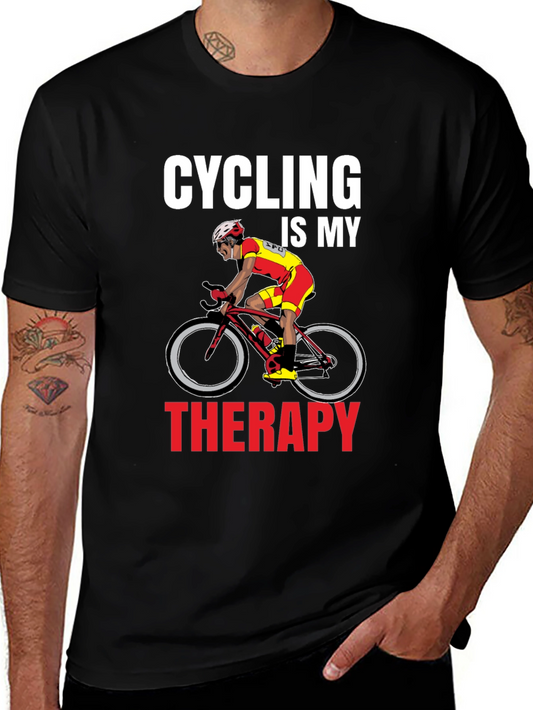 Cycling Is My Therapy Graphic T-Shirt