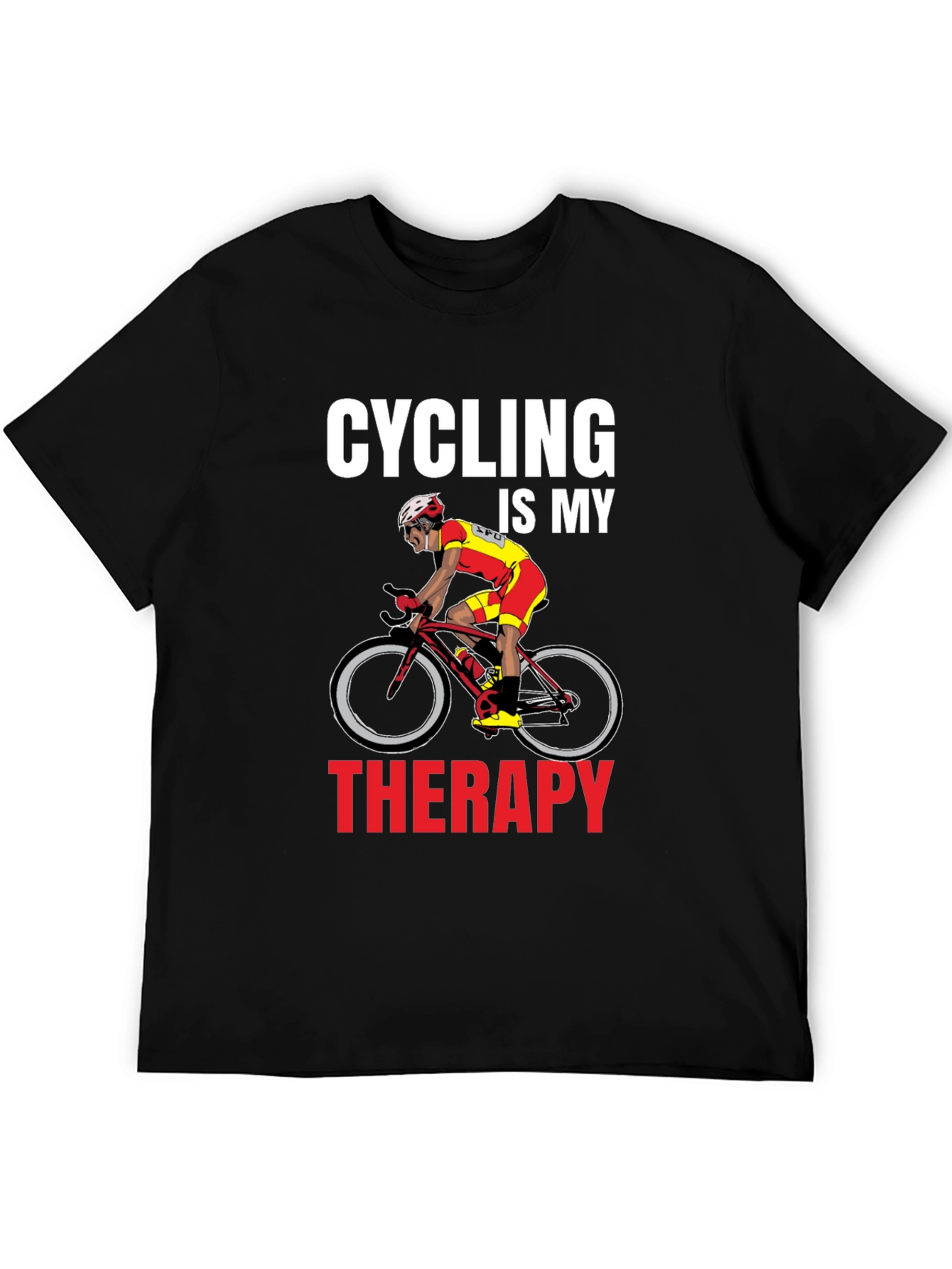Cycling Is My Therapy Graphic T-Shirt