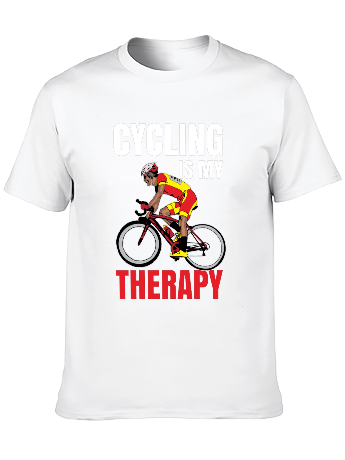 Cycling Is My Therapy Graphic T-Shirt