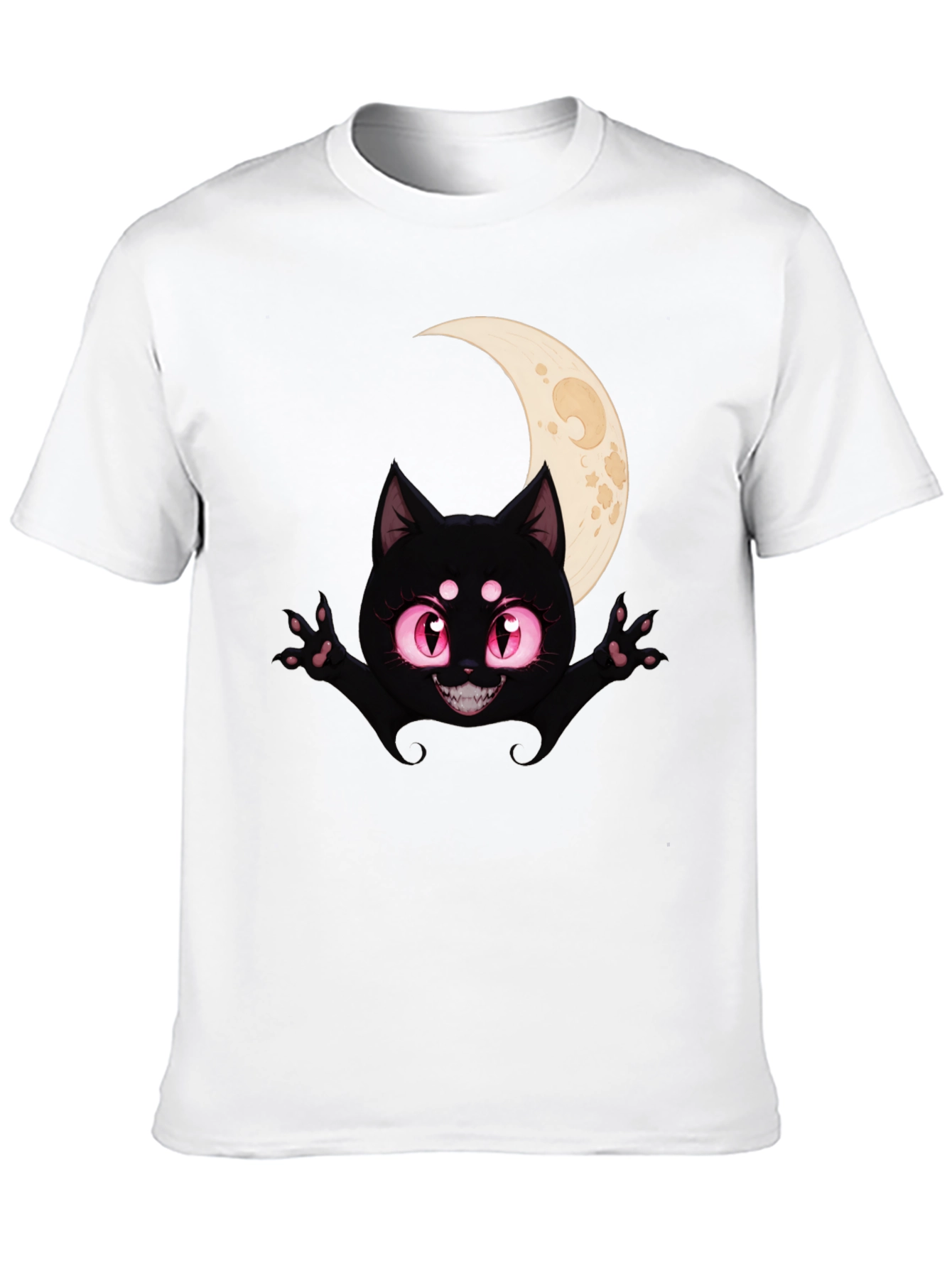 Black Cat Moon T-Shirt - Halloween Style