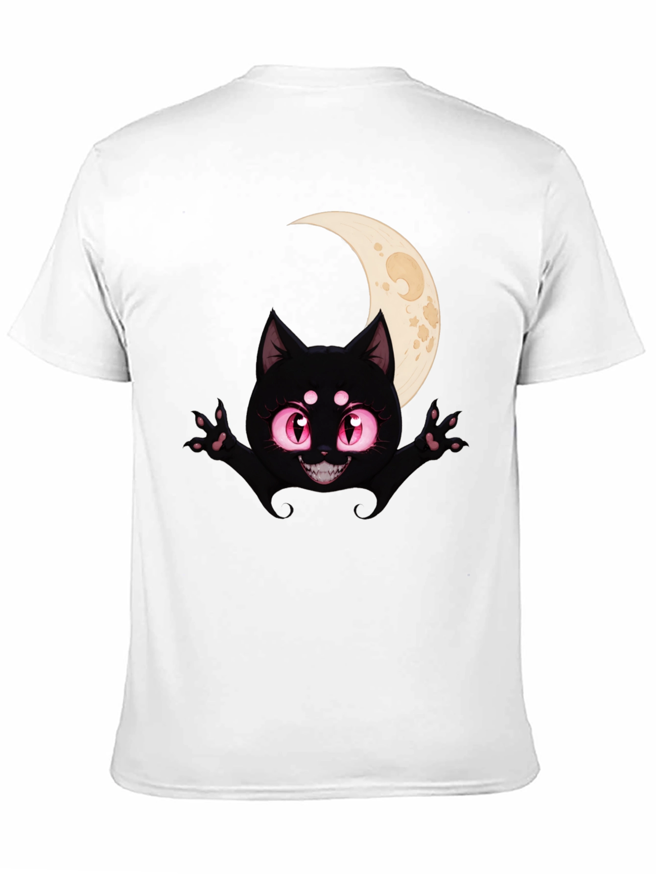 Black Cat Moon T-Shirt - Halloween Style