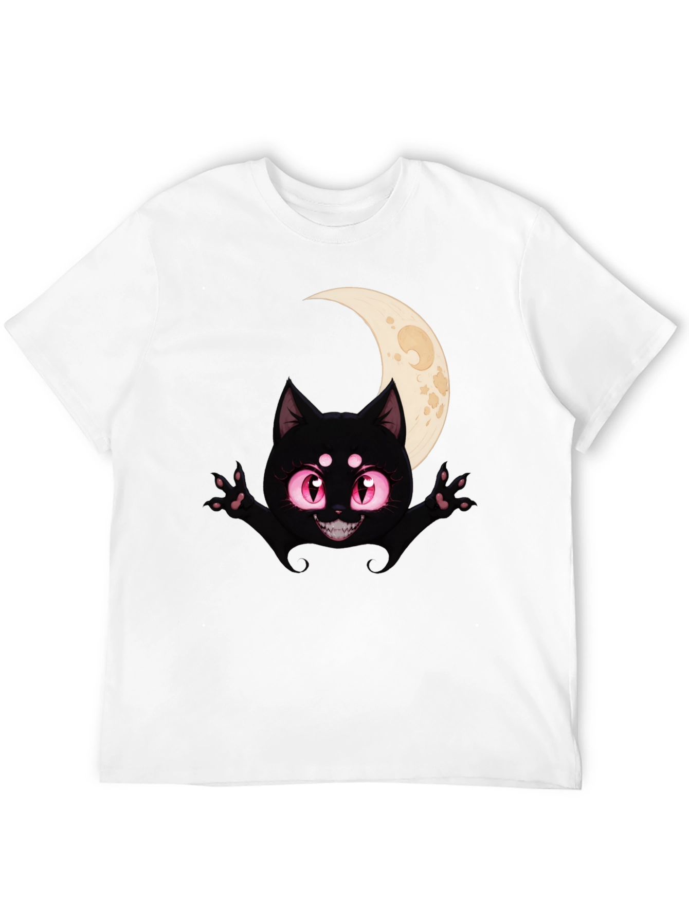 Black Cat Moon T-Shirt - Halloween Style