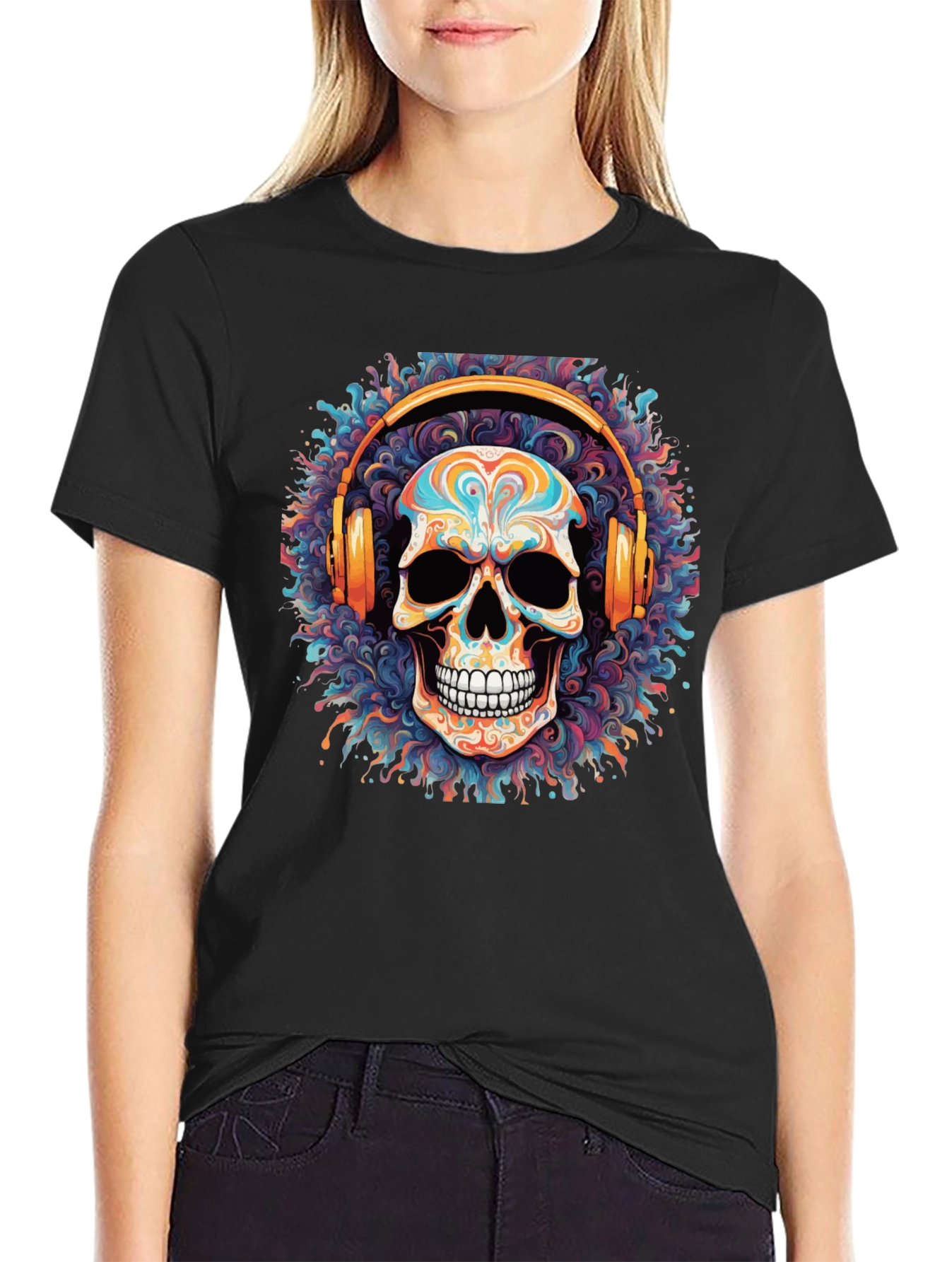 Skull Headphones Graphic Tee