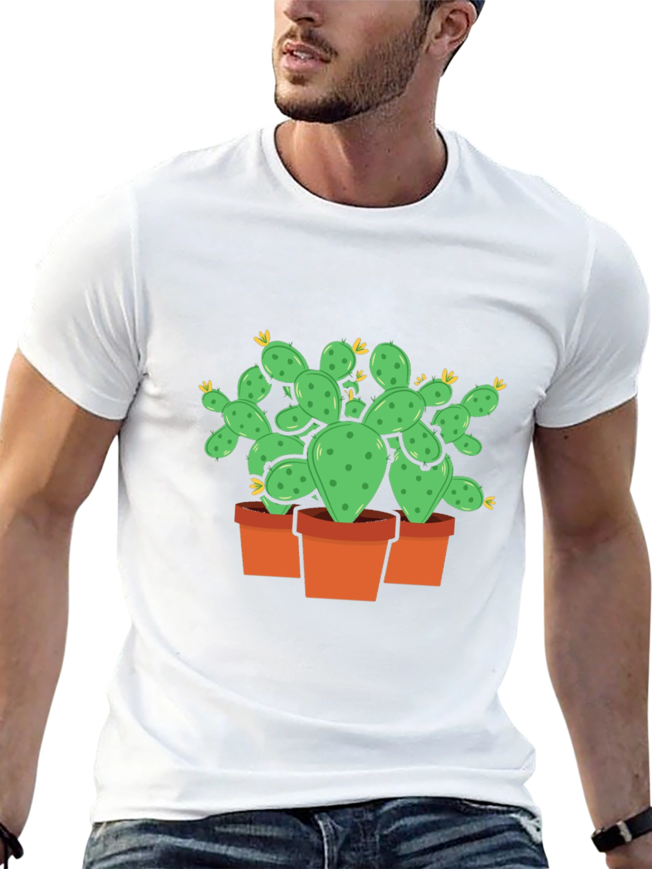 Cactus Plant Graphic T-Shirt - Trendy Desert Style