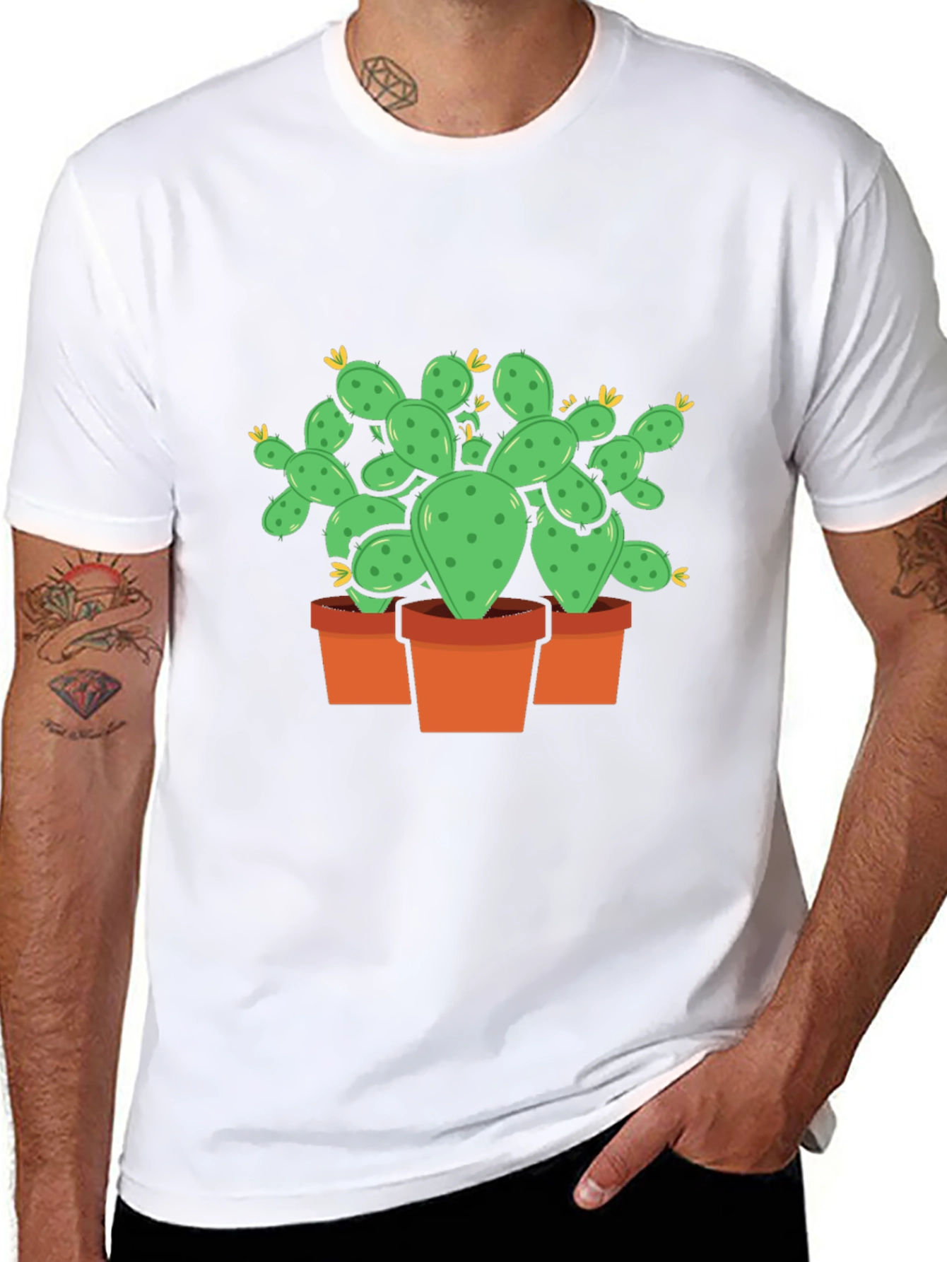 Cactus Plant Graphic T-Shirt - Trendy Desert Style