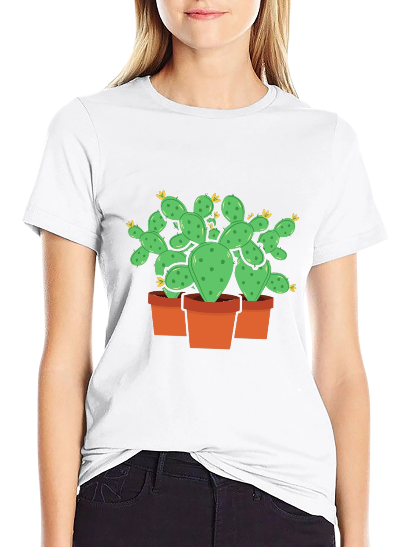 Cactus Plant Graphic T-Shirt - Trendy Desert Style