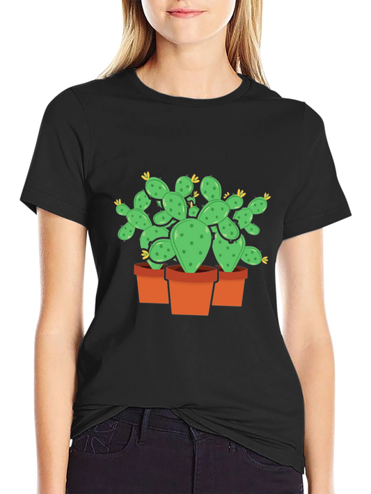 Cactus Plant Graphic T-Shirt - Trendy Desert Style