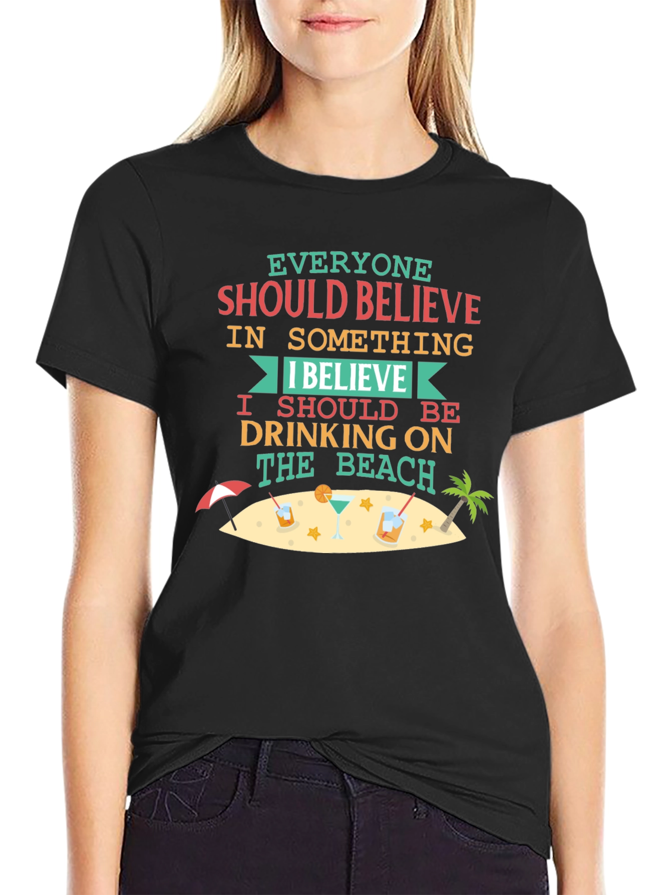 Drinking on the Beach T-Shirt - Summer Fun