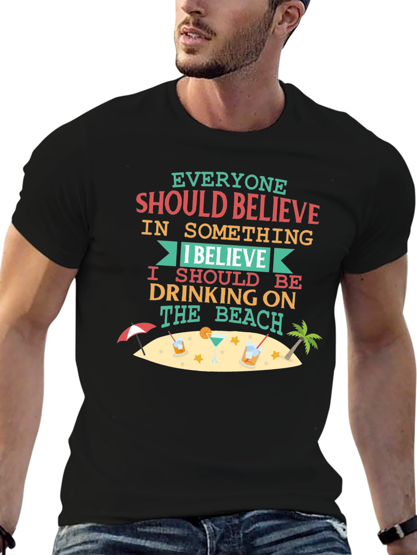 Drinking on the Beach T-Shirt - Summer Fun