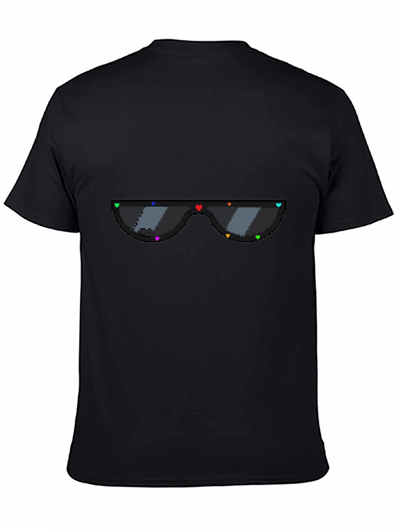 Pixel Heart Sunglasses Graphic Tee - Black