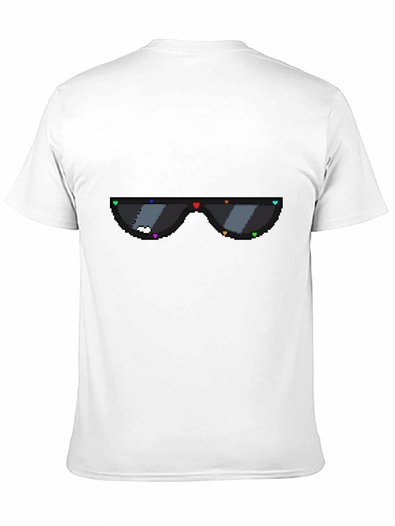 Pixel Heart Sunglasses Graphic Tee - Black