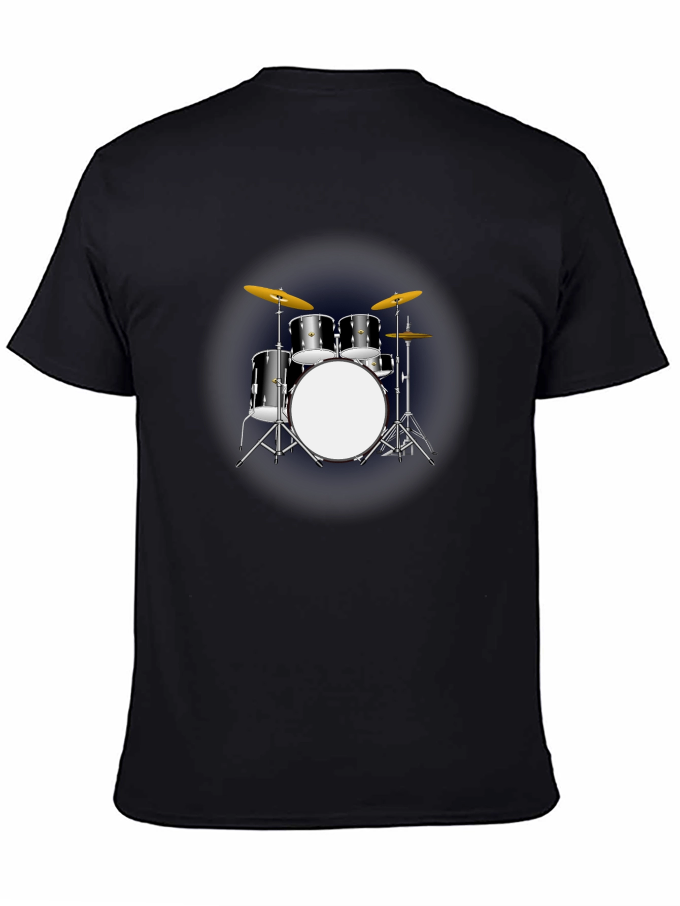 Drum Kit Graphic T-Shirt - Black Music Tee