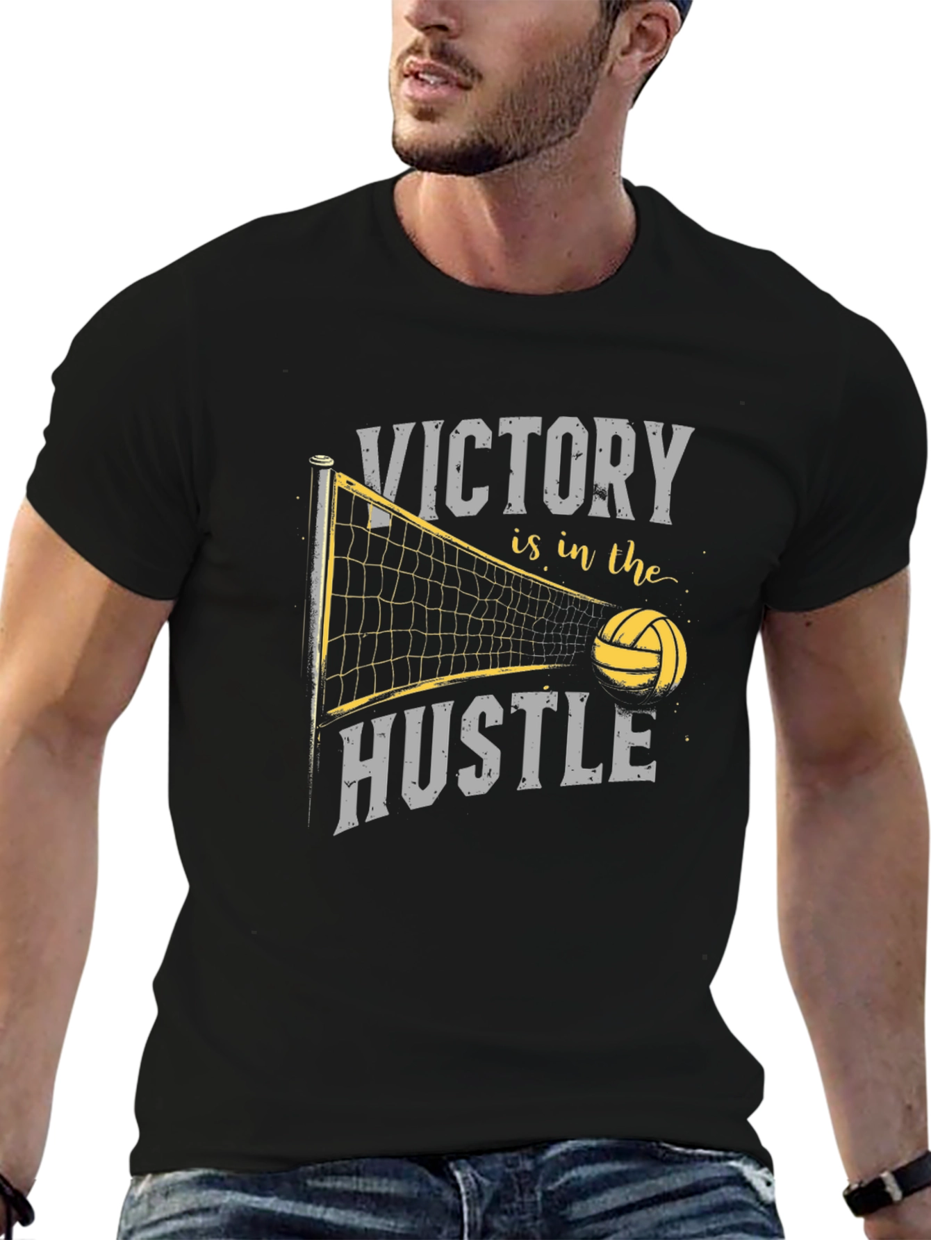 Victory is in the Hustle Volleyball T-Shirt