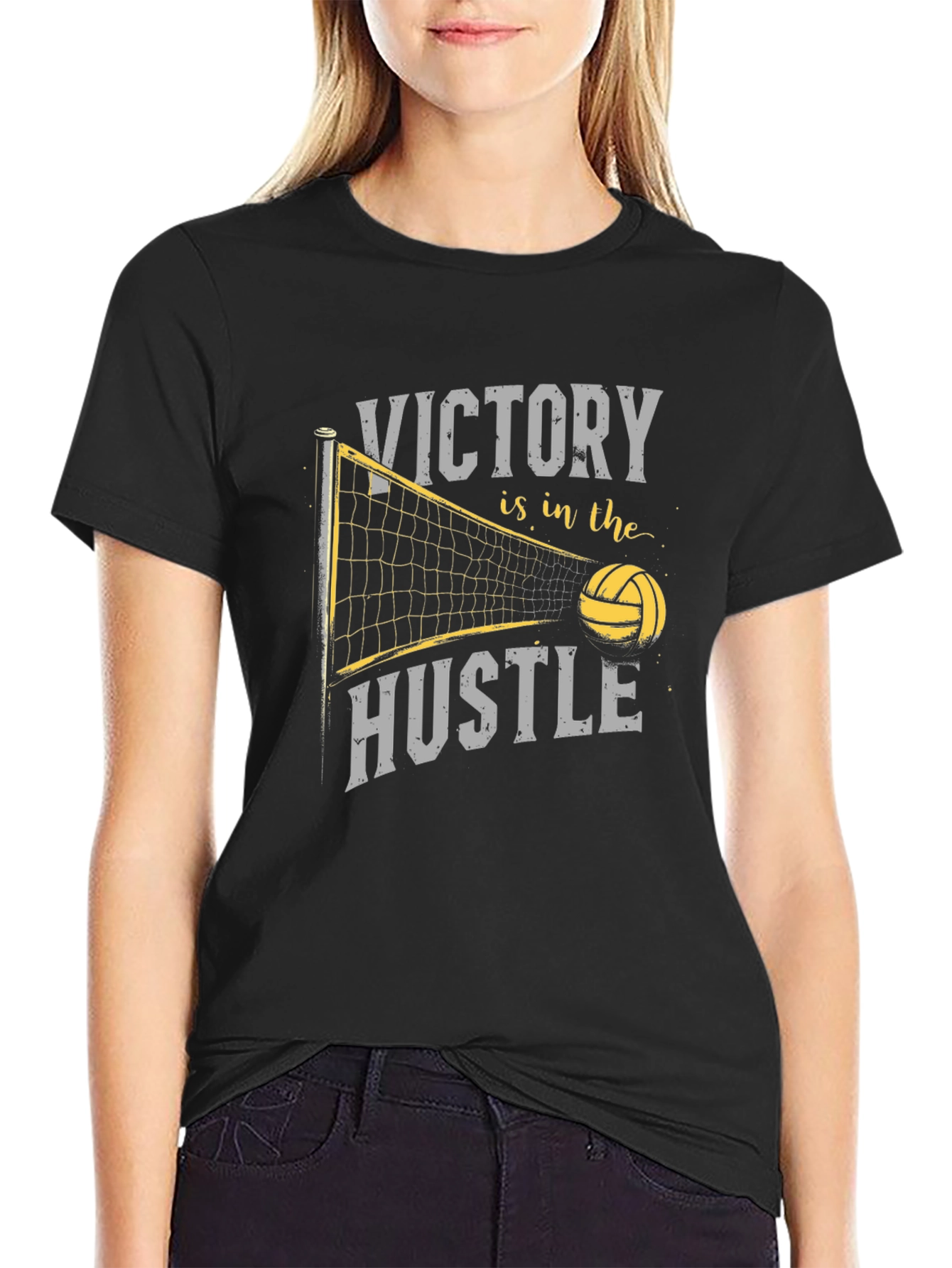 Victory is in the Hustle Volleyball T-Shirt
