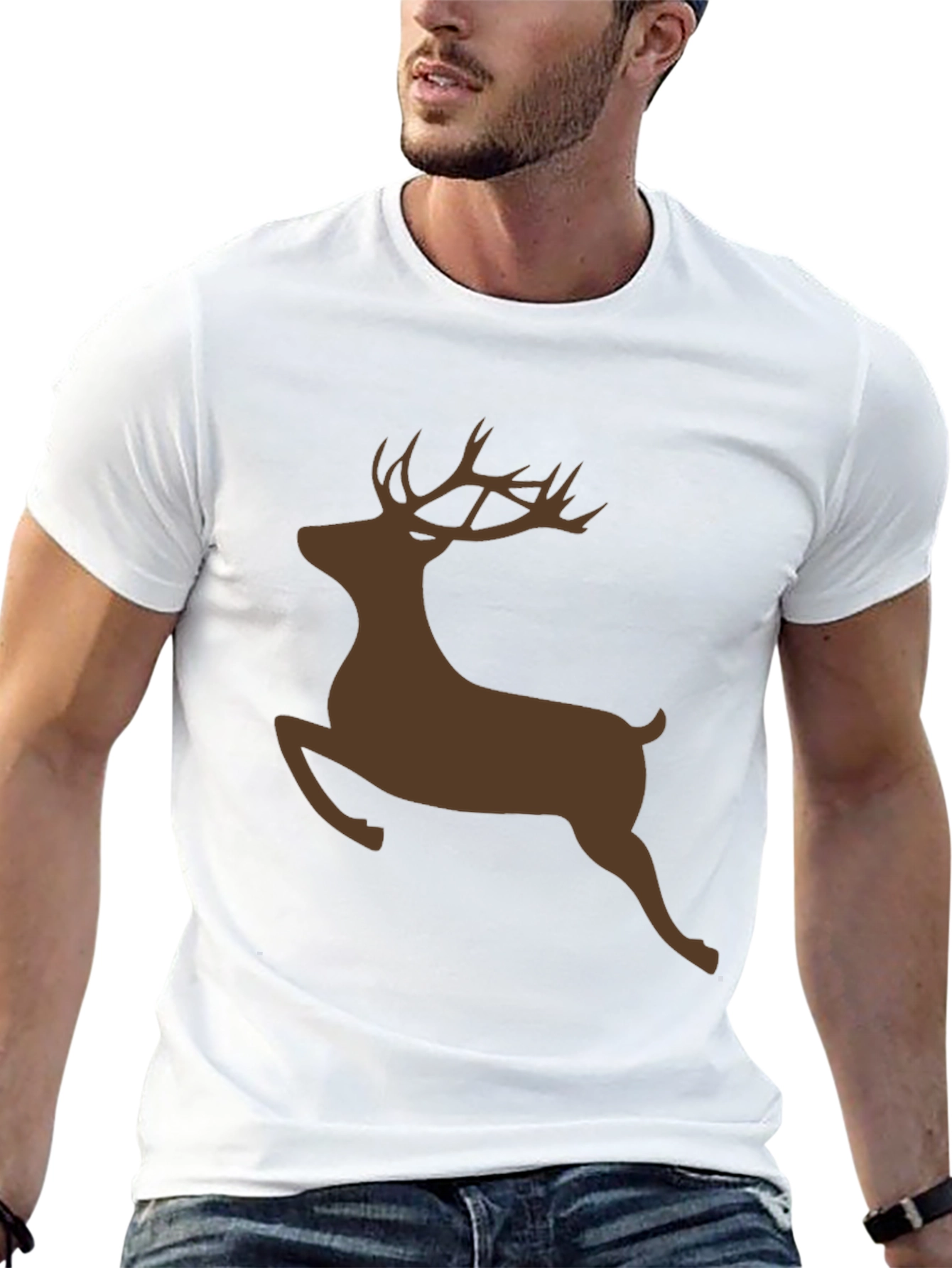 Deer Silhouette Black T-Shirt