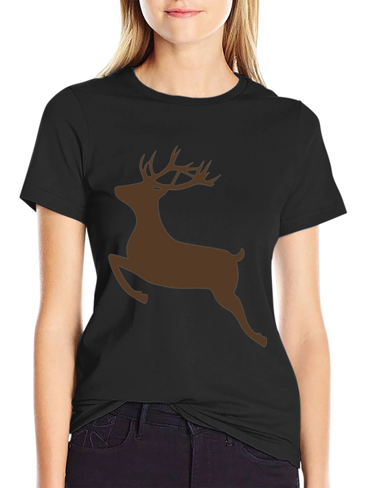 Deer Silhouette Black T-Shirt