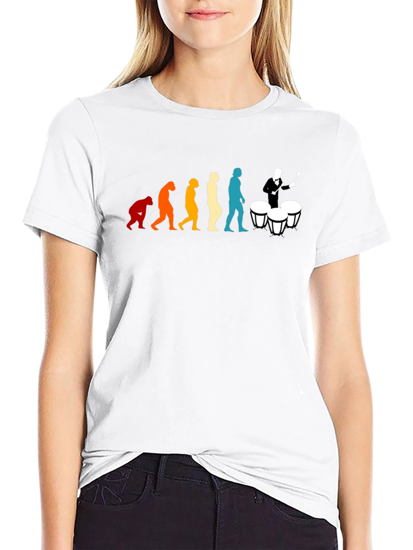 Evolution of Drummer T-Shirt: Humorous Music Tee