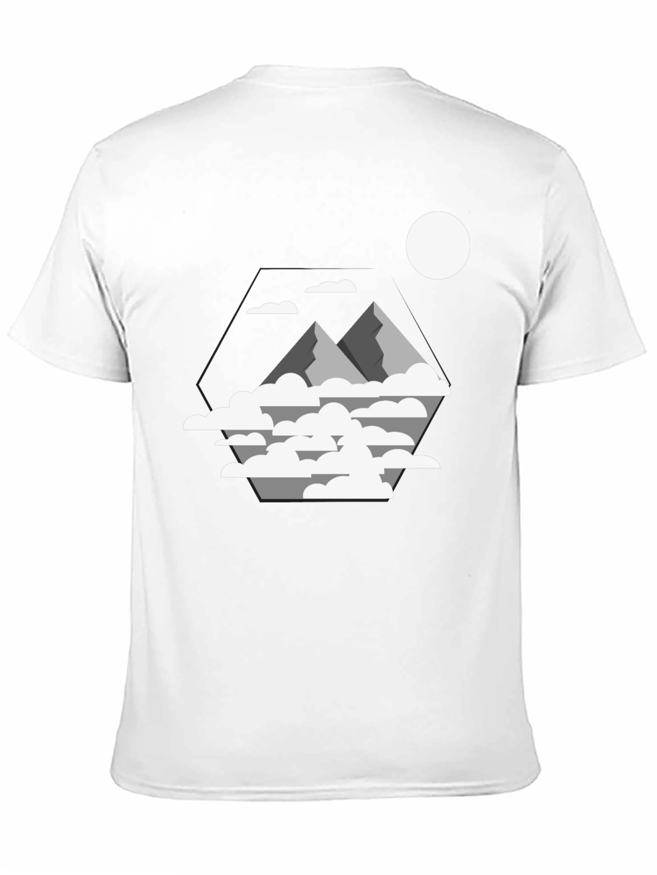 Mountains & Clouds Graphic T-Shirt - Black