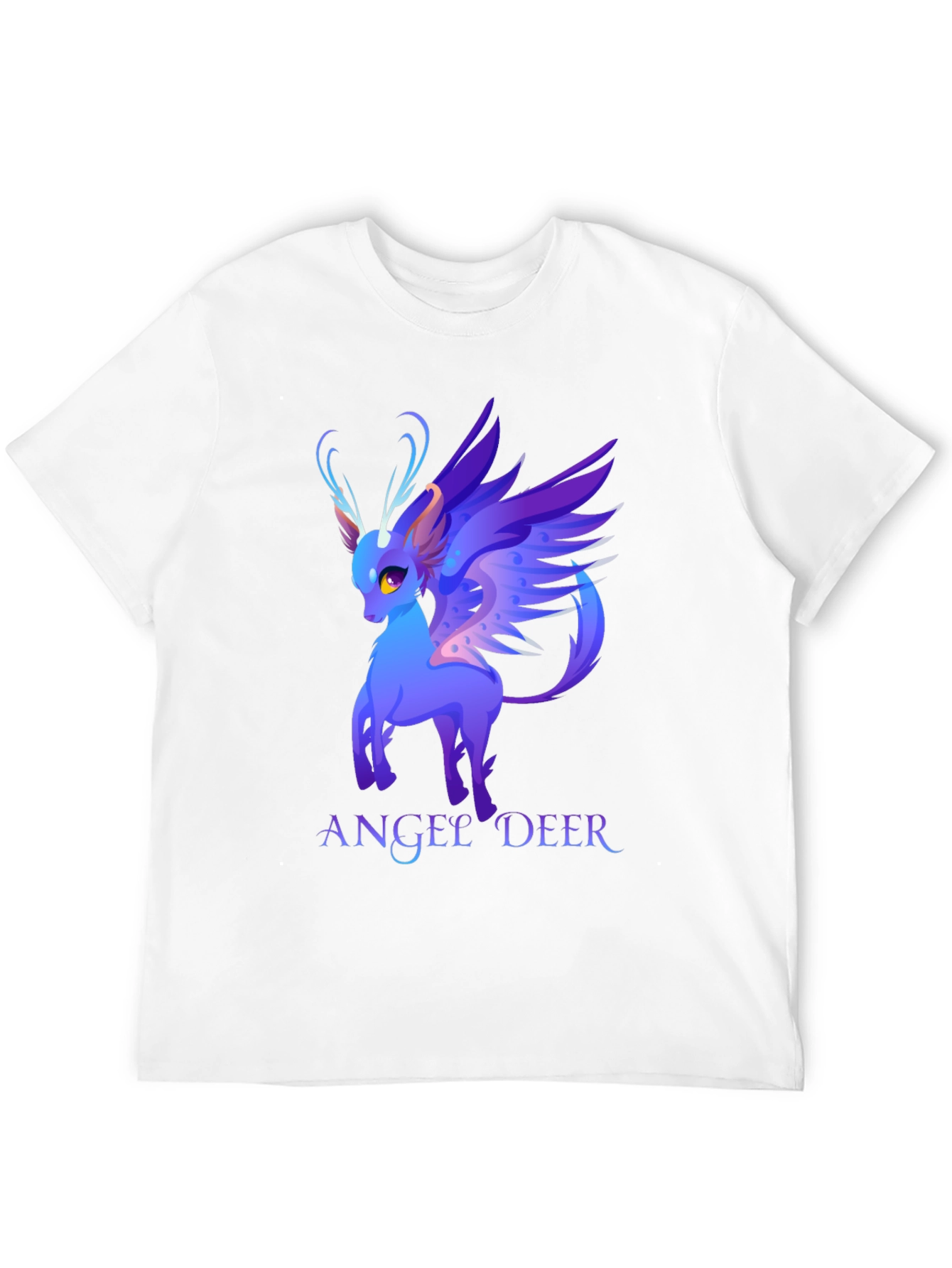 Angel Deer Graphic Tee - Fantasy Animal Shirt