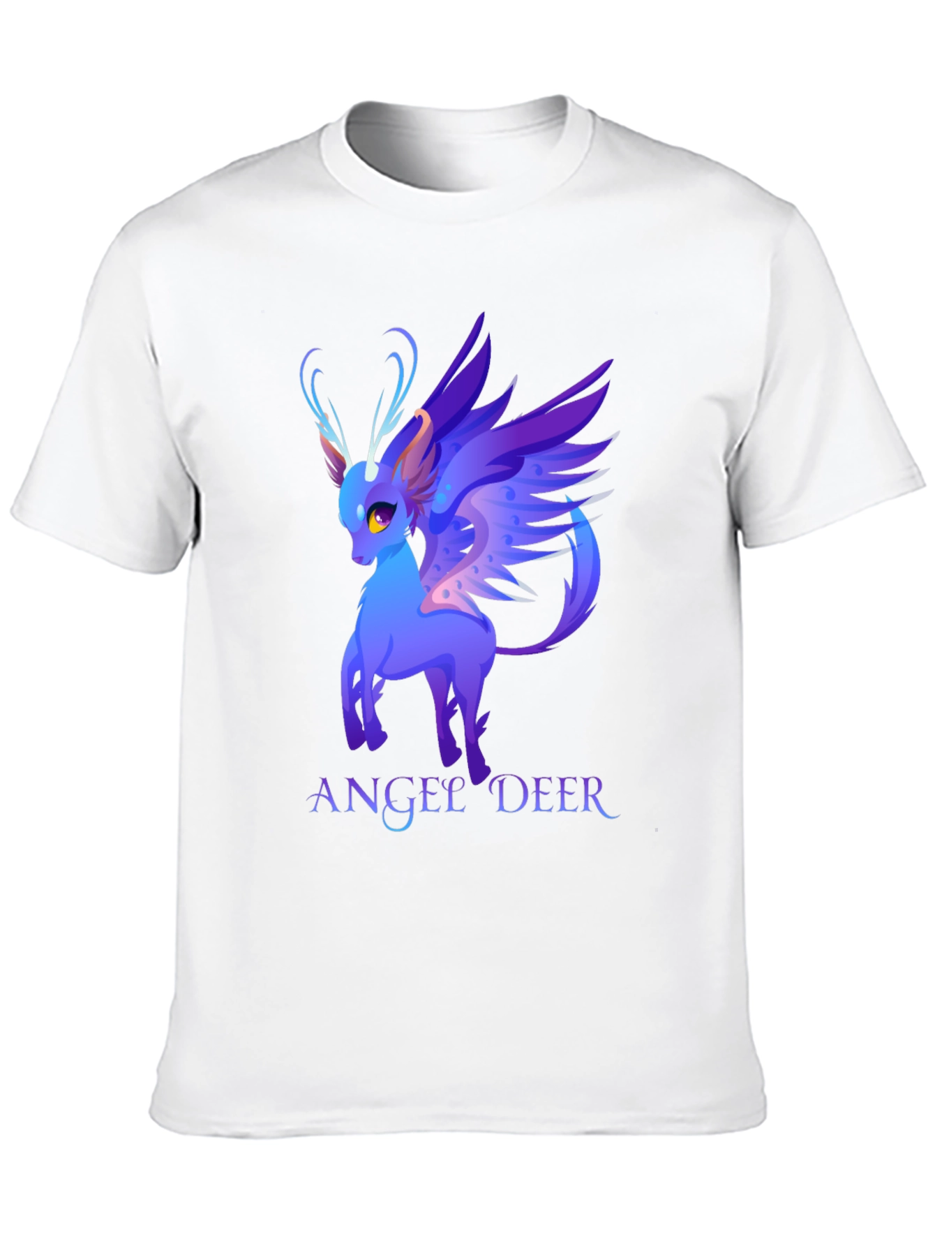 Angel Deer Graphic Tee - Fantasy Animal Shirt