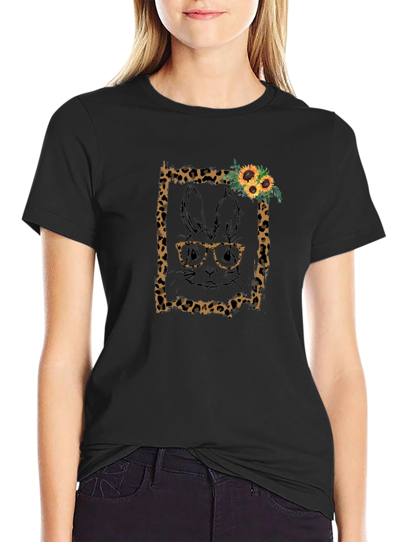 Bunny Leopard Print Tee