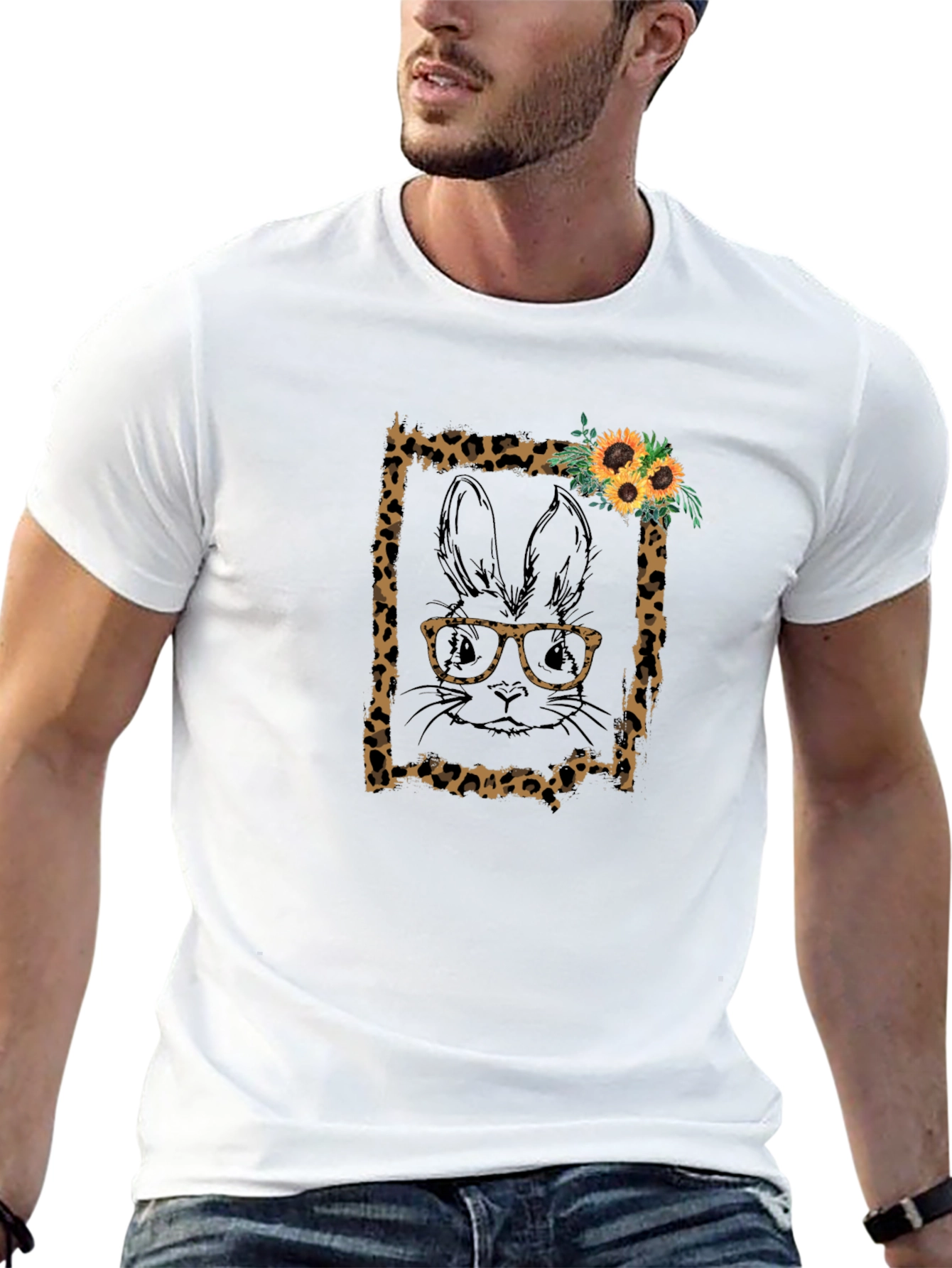 Bunny Leopard Print Tee