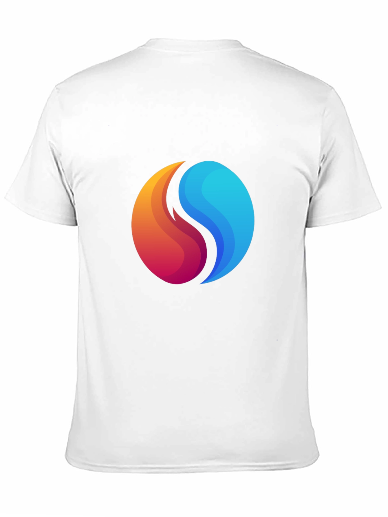 Yin Yang Fire and Water Graphic Black T-Shirt