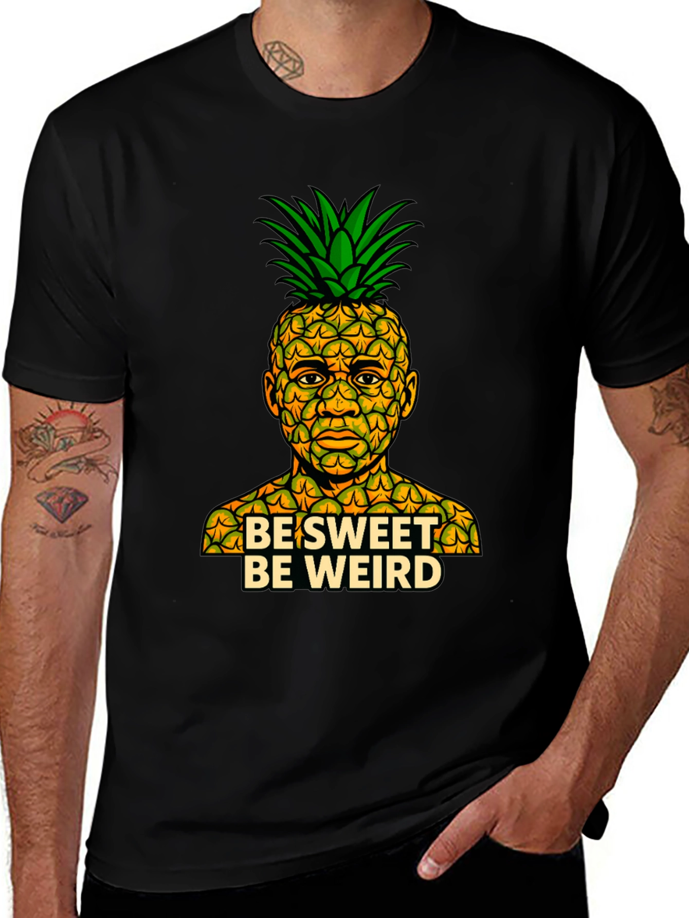 Be Sweet Be Weird Pineapple Graphic T-Shirt