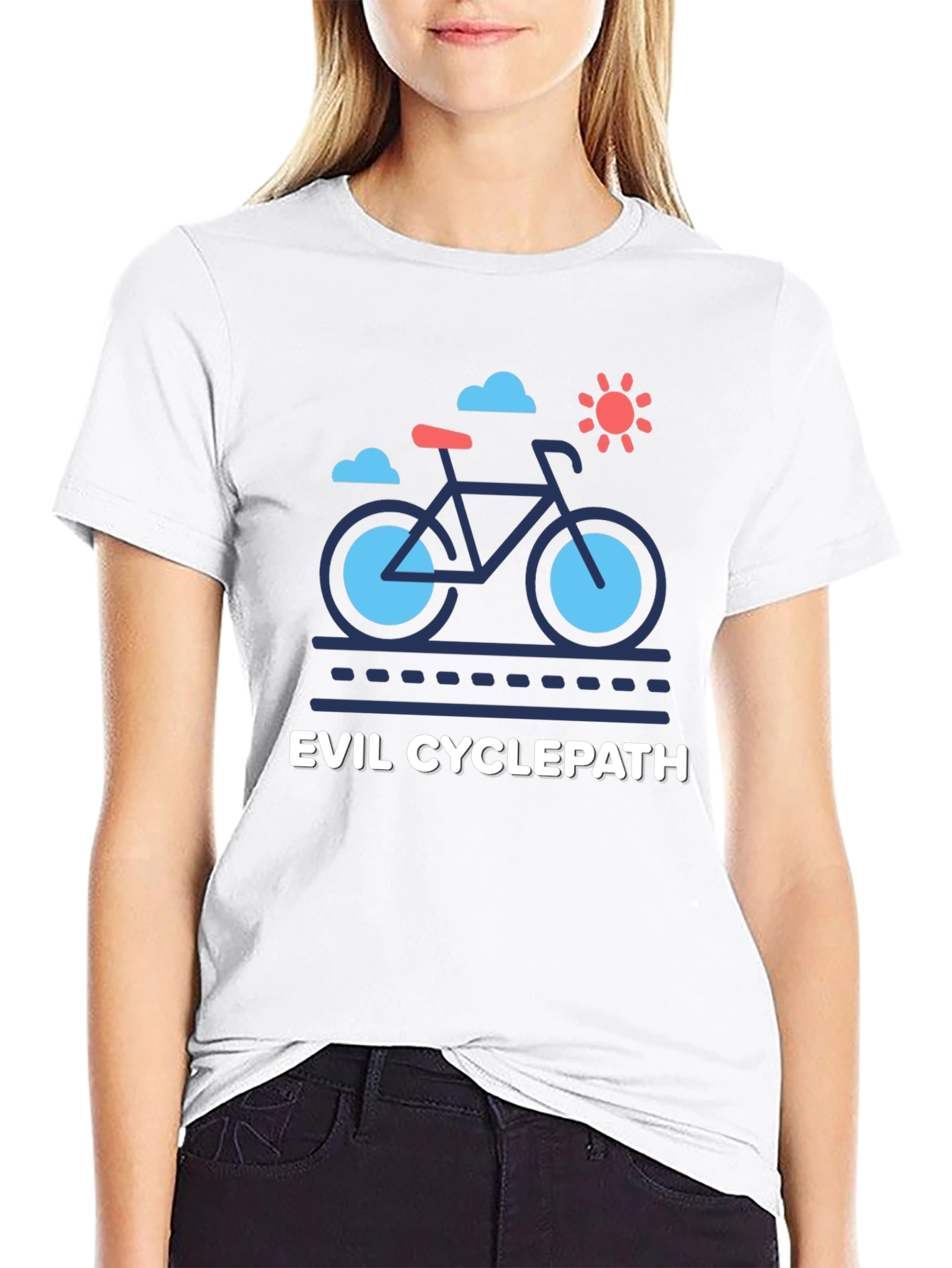 Evil Cyclepath T-Shirt: Fun Bike Graphic Tee
