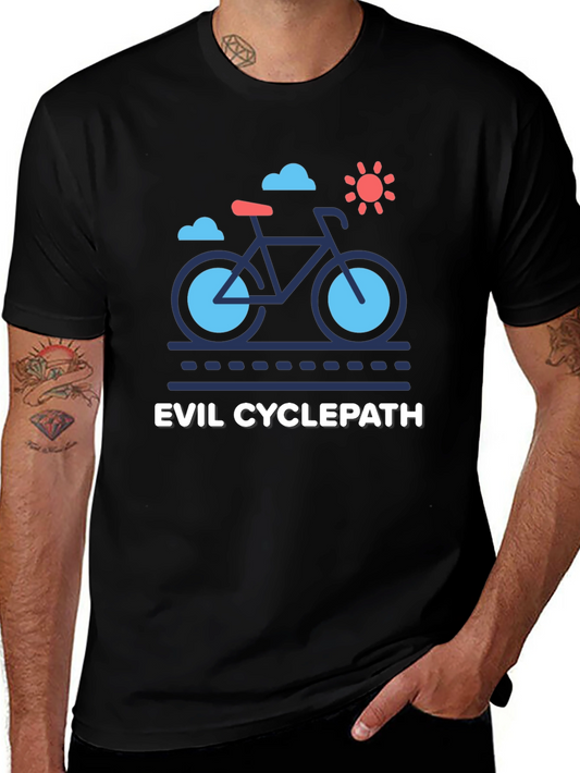 Evil Cyclepath T-Shirt: Fun Bike Graphic Tee
