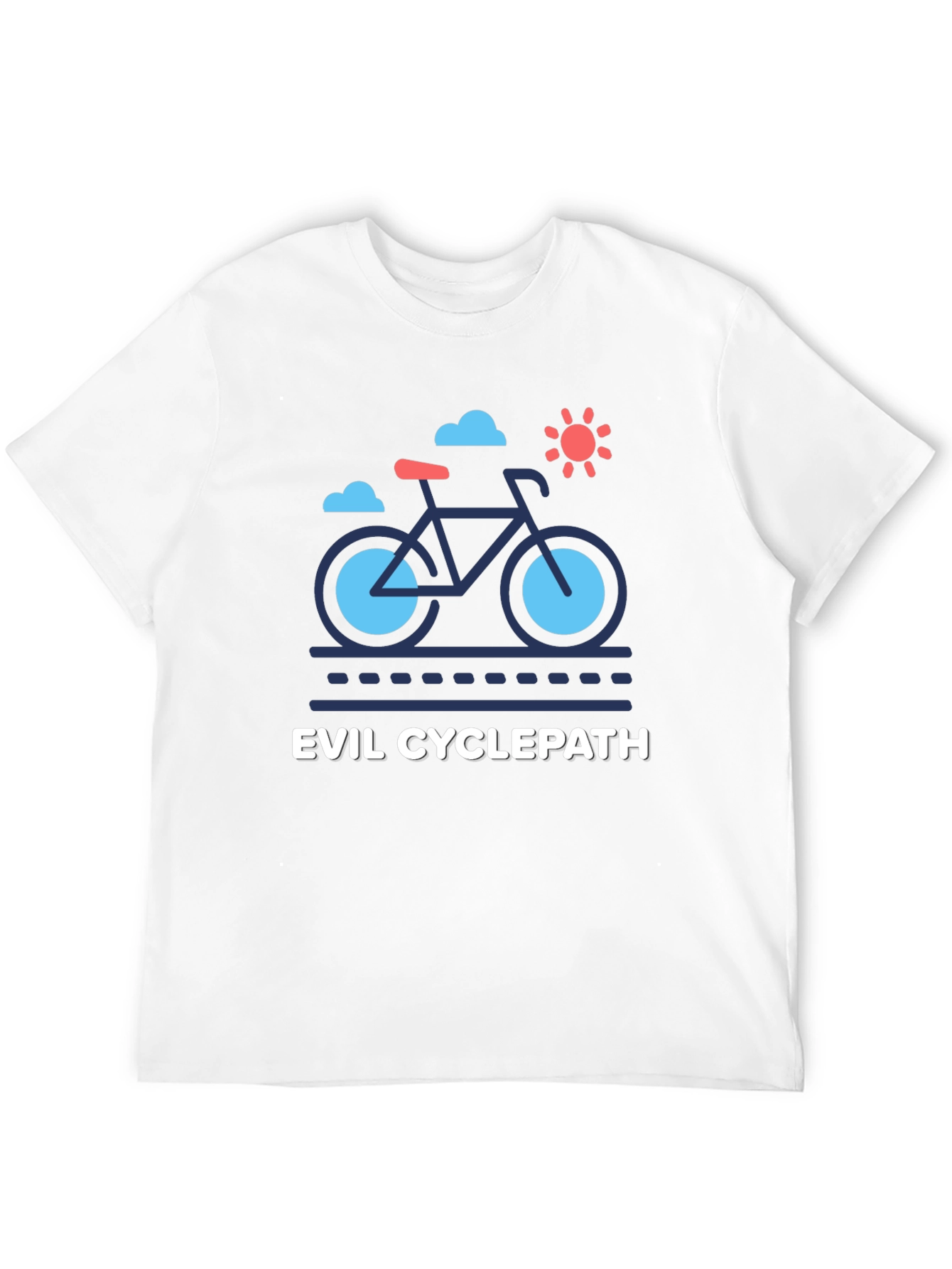 Evil Cyclepath T-Shirt: Fun Bike Graphic Tee