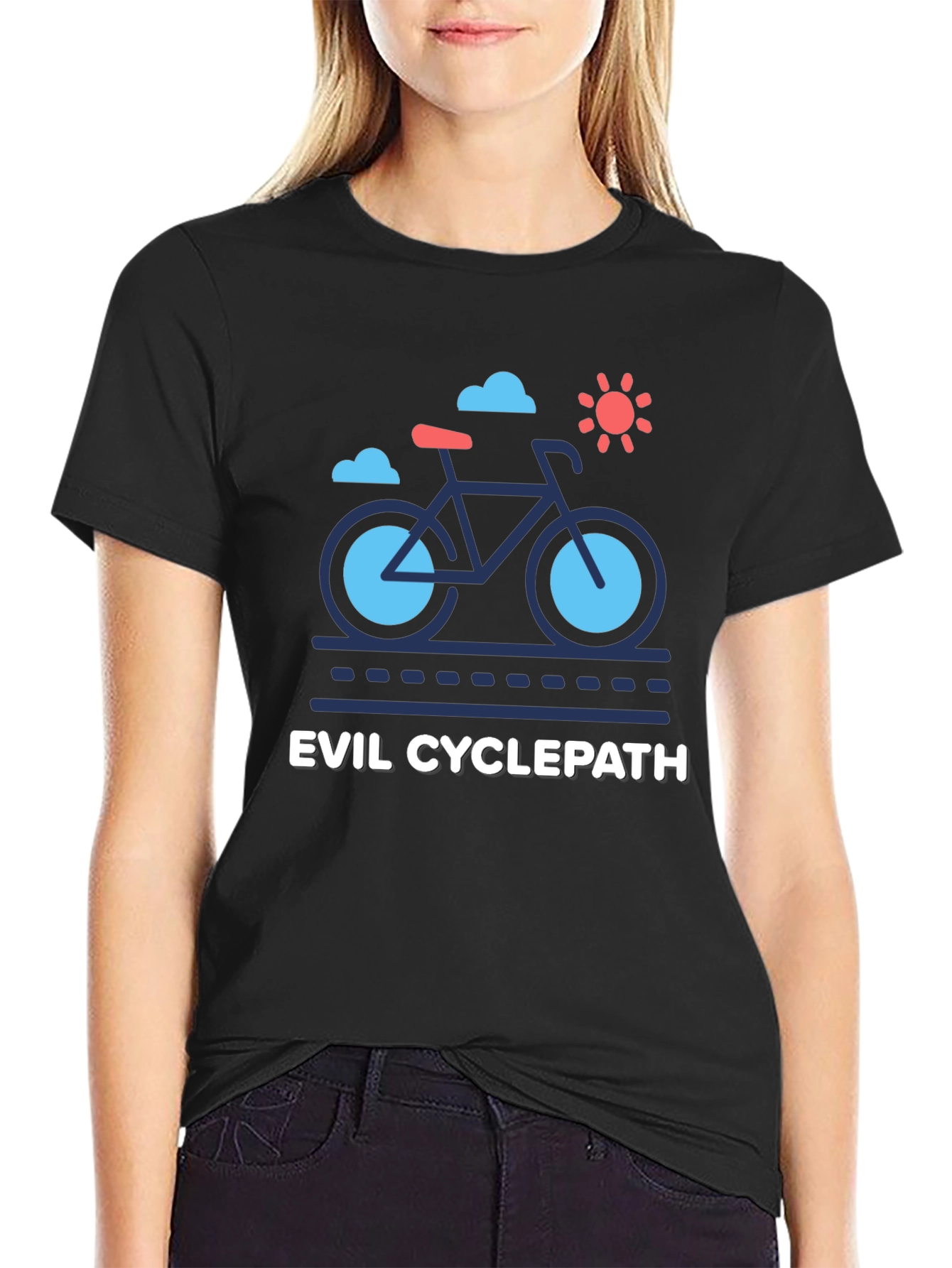 Evil Cyclepath T-Shirt: Fun Bike Graphic Tee