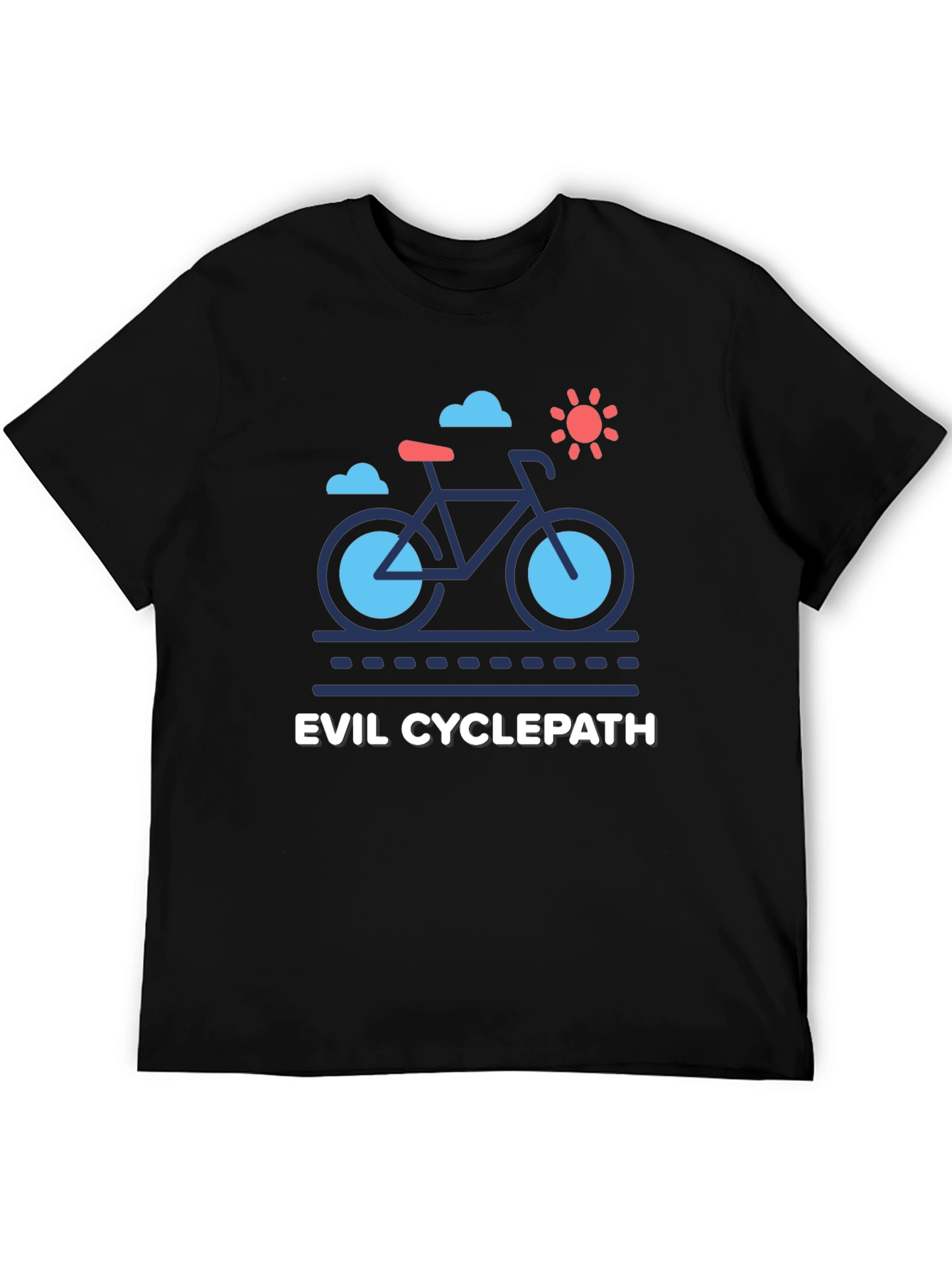 Evil Cyclepath T-Shirt: Fun Bike Graphic Tee