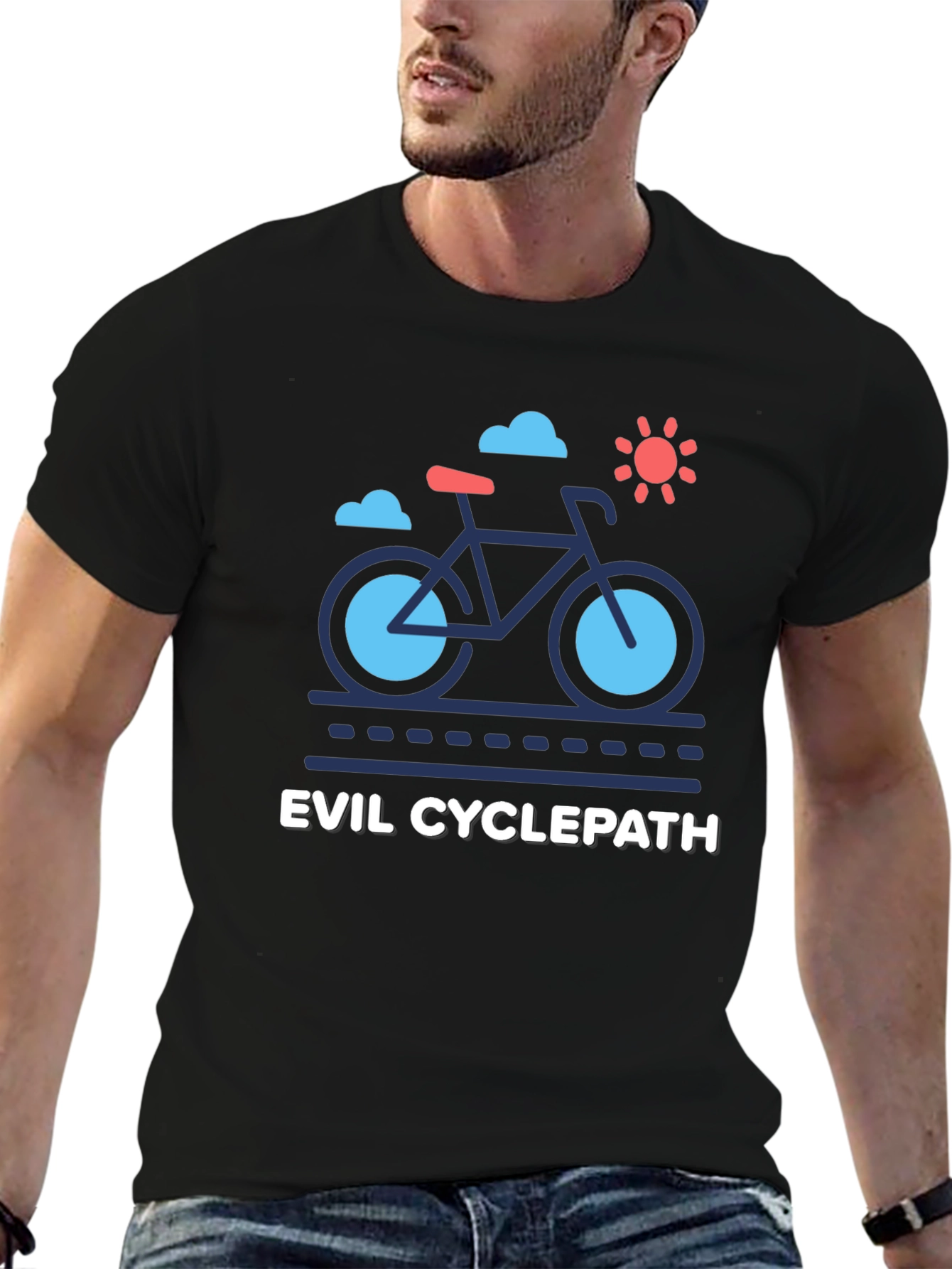 Evil Cyclepath T-Shirt: Fun Bike Graphic Tee