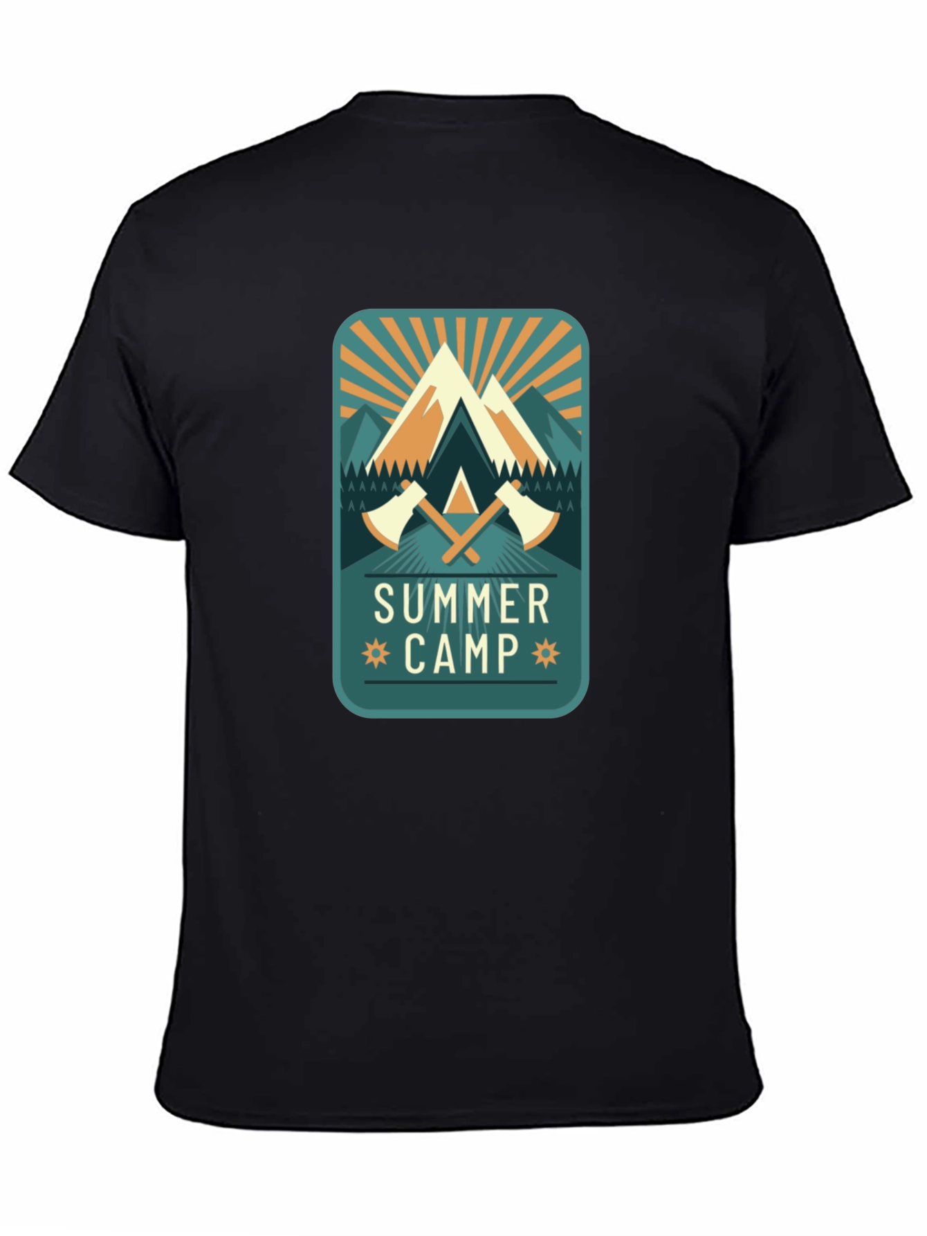 Summer Camp Graphic Tee - Mens Black T-Shirt